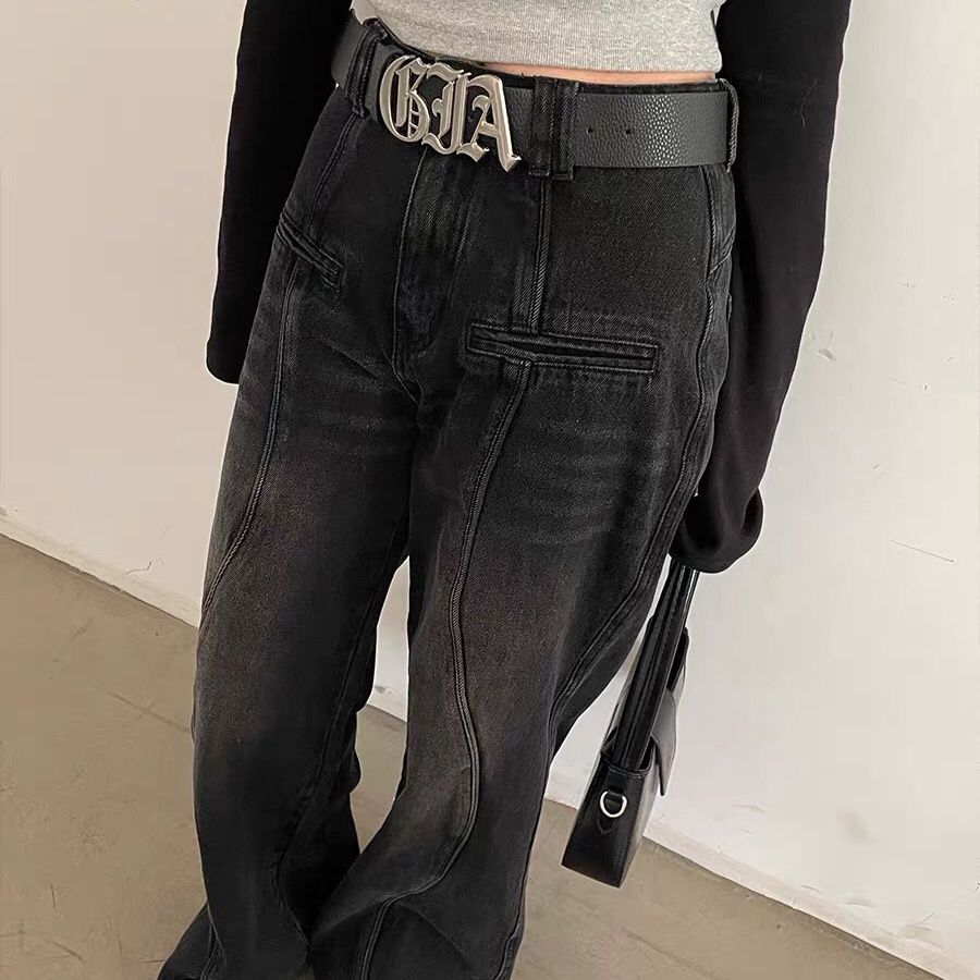 Designer Modern Vintage Belt Riveted Belts Menswear Accessories Size ONE SIZE - 4 Thumbnail