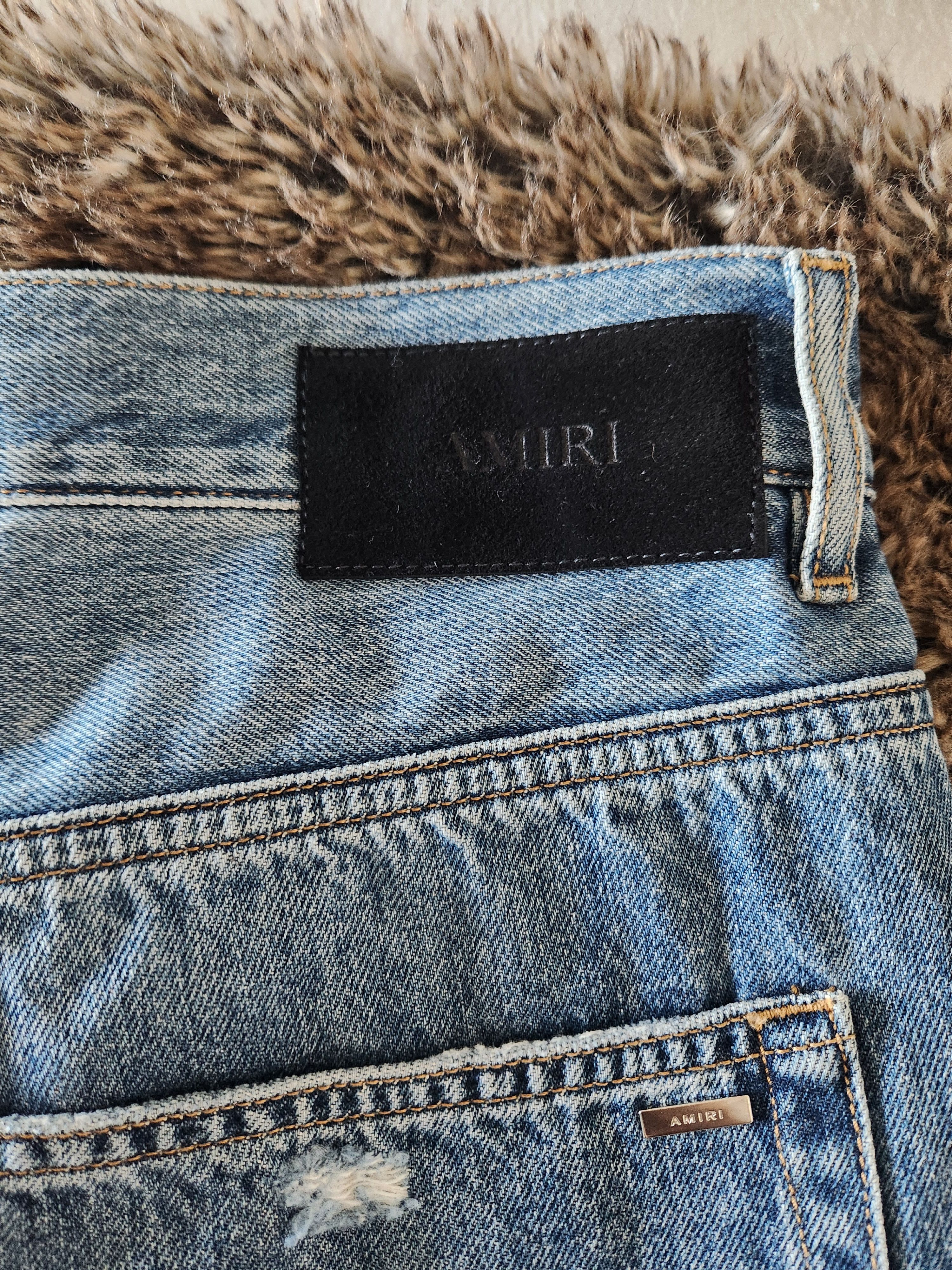 Amiri Amiri MX1 Red Suede Straight Jeans Size US 34 / EU 50 - 6 Thumbnail