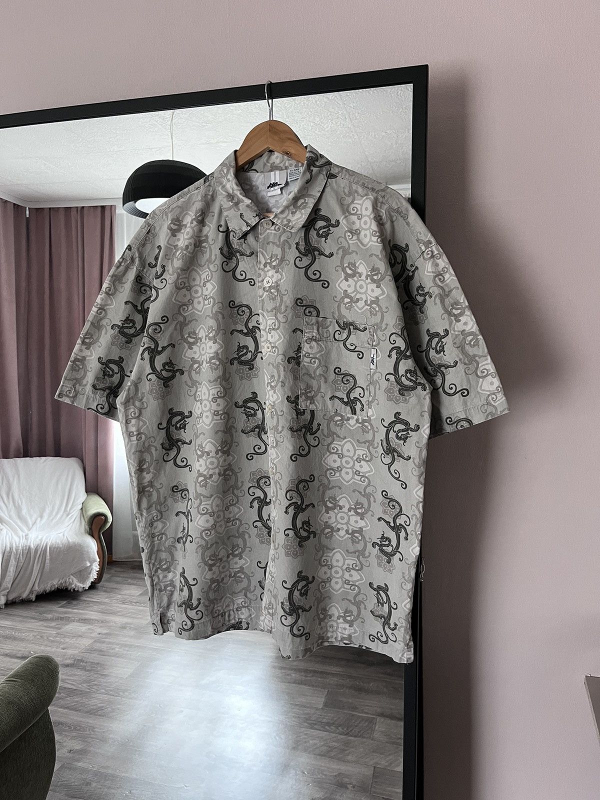 No Fear Vintage 90’s No Fear Dragon Hawaiian Style Button Up Size US XL / EU 56 / 4 - 1 Thumbnail