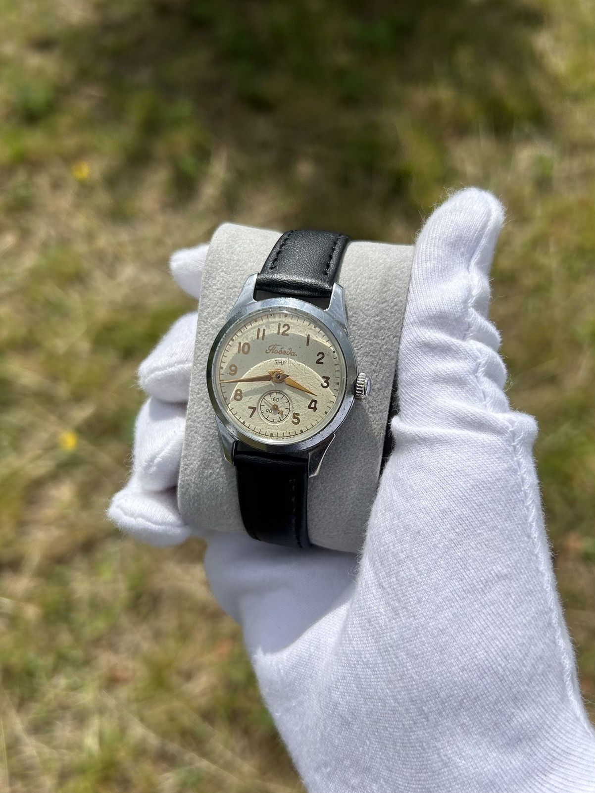Vintage Vintage Watch Pobeda USSR Soviet Mechanical Authentic 1950s Size ONE SIZE - 3 Thumbnail