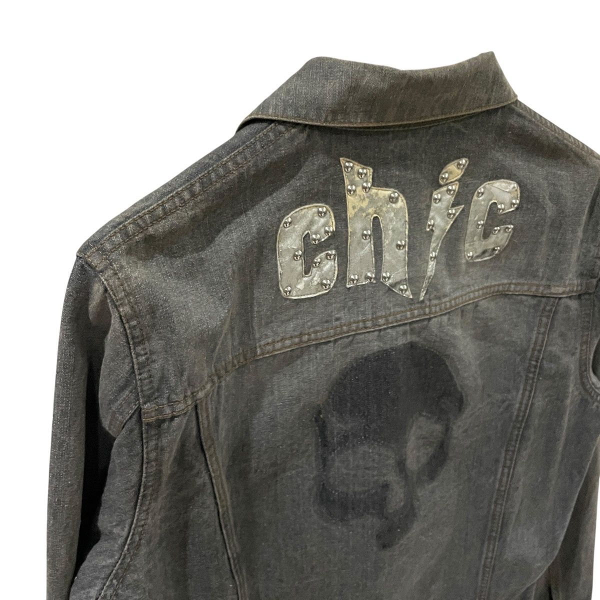 PPFM Vintage 90s PPFM Ch!c Sediotinaries Skulls Denim Jacket Size US M / EU 48-50 / 2 - 6 Thumbnail
