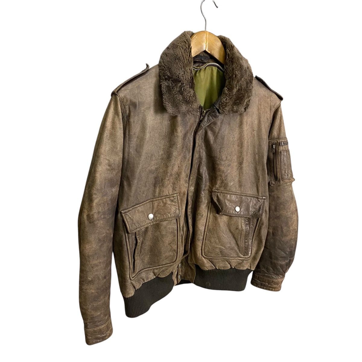 Japanese Brand × Vintage Vintage G-1 Patina leather jacket Size US M / EU 48-50 / 2 - 2 Thumbnail