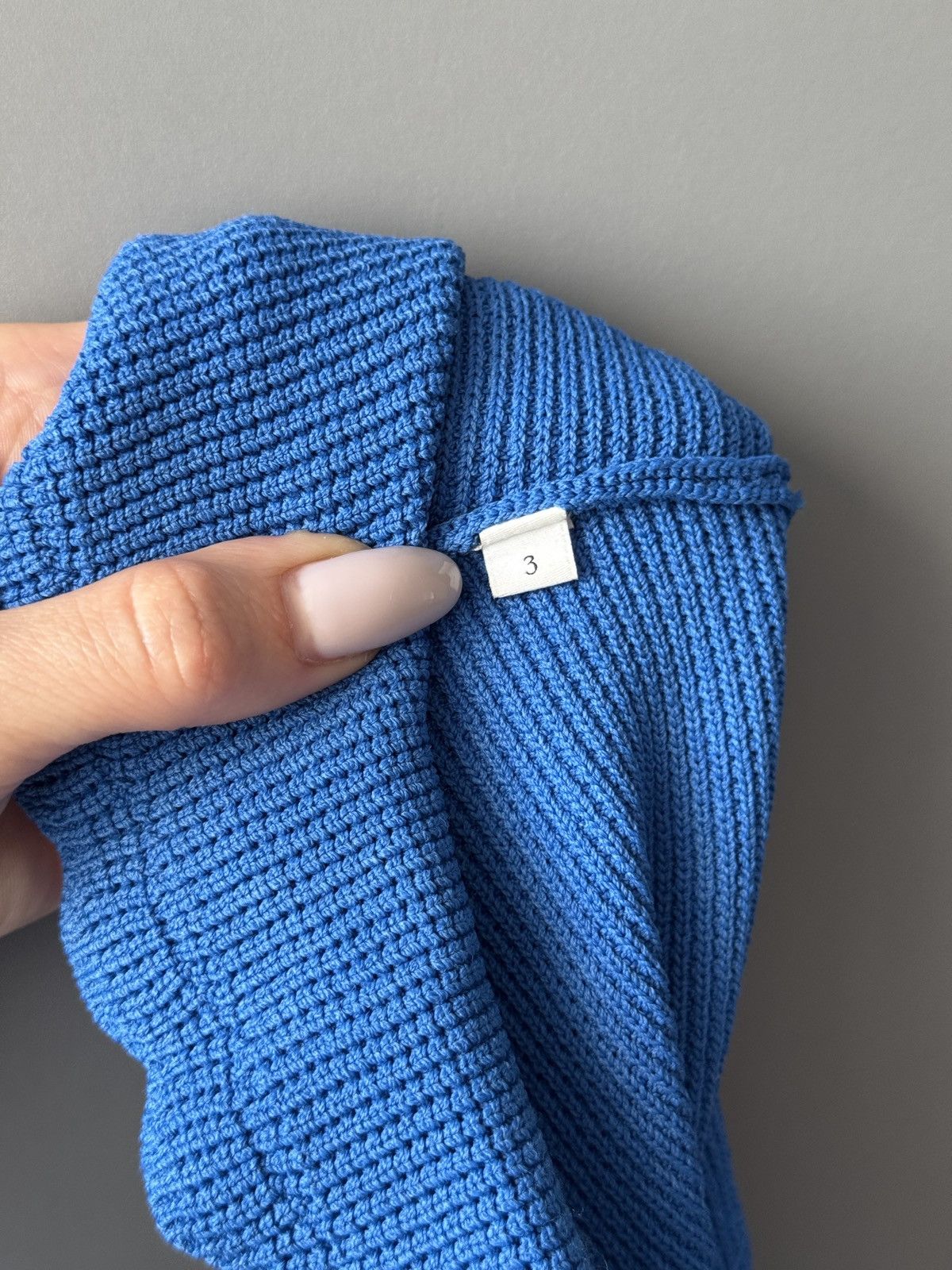 Sandro Sandro Paco Scalloped Ribbed-Knit in Blue Cardigan Size L / US 10 / IT 46 - 9 Thumbnail