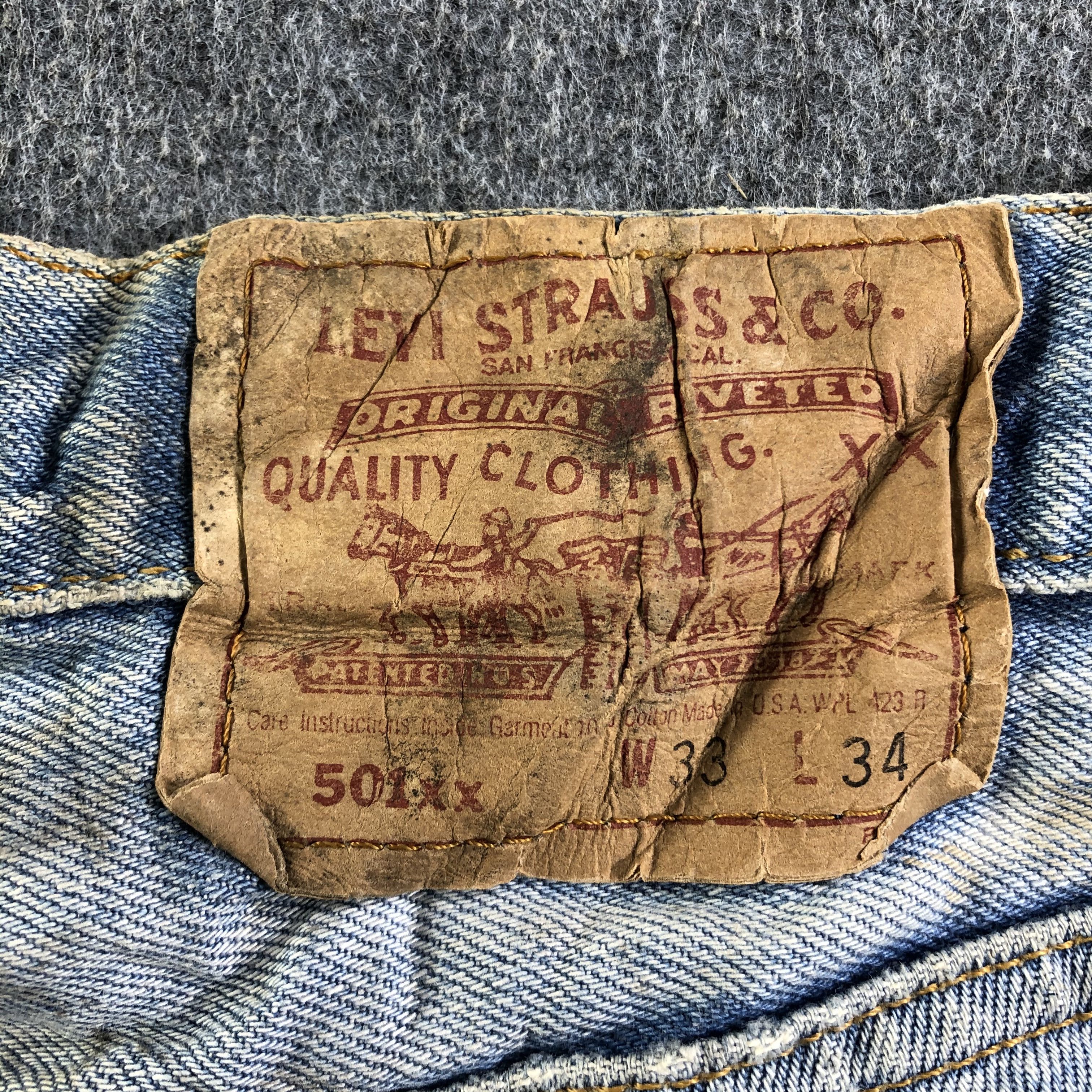 Levi's 90s Vintage Blue Wash Levis 501 Jeans-J3934 Size US 31 - 5 Thumbnail