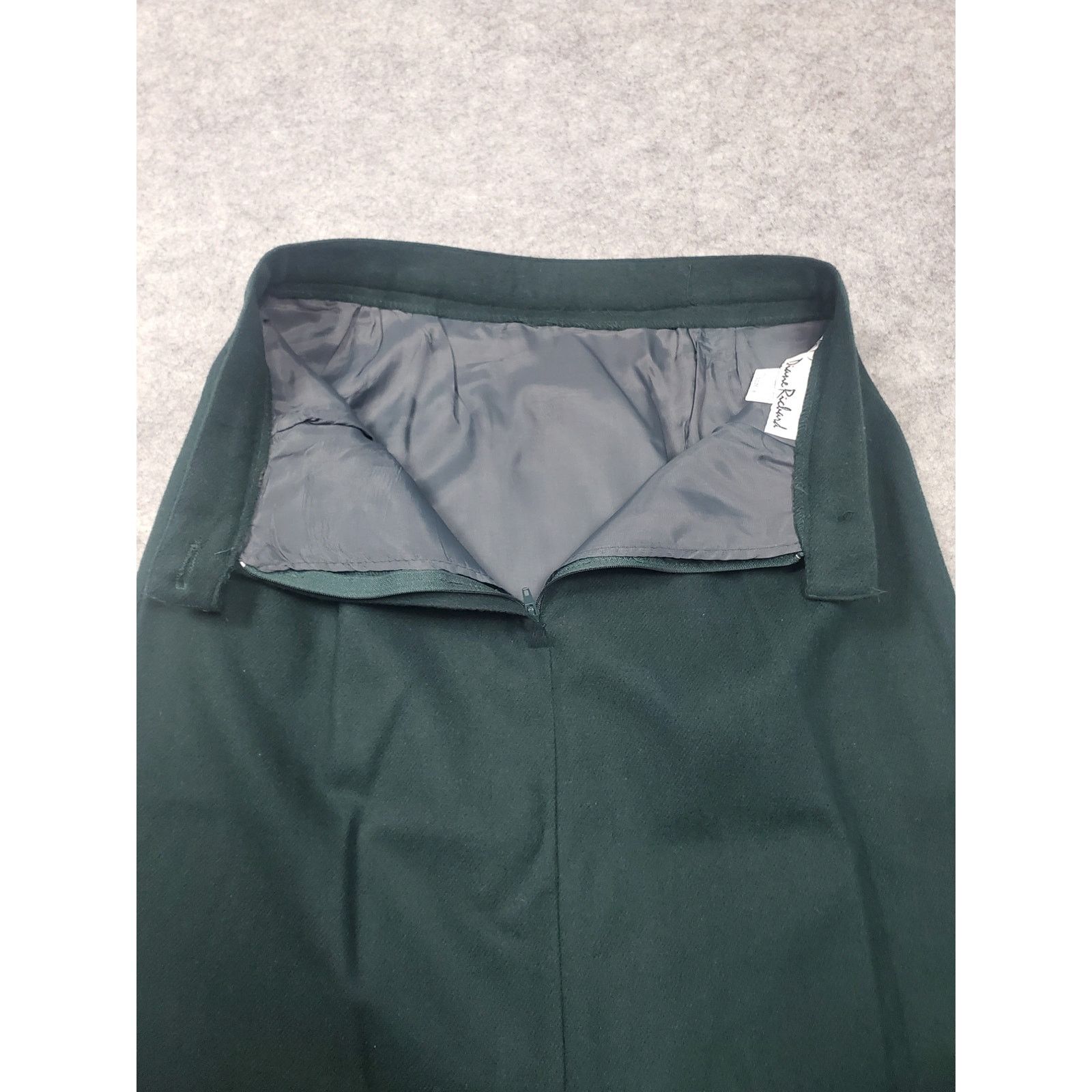 Other Vintage Womens Diane Richard 8 Green Wool Midi Pencil Skirt Size 30" / US 8 / IT 44 - 6 Thumbnail