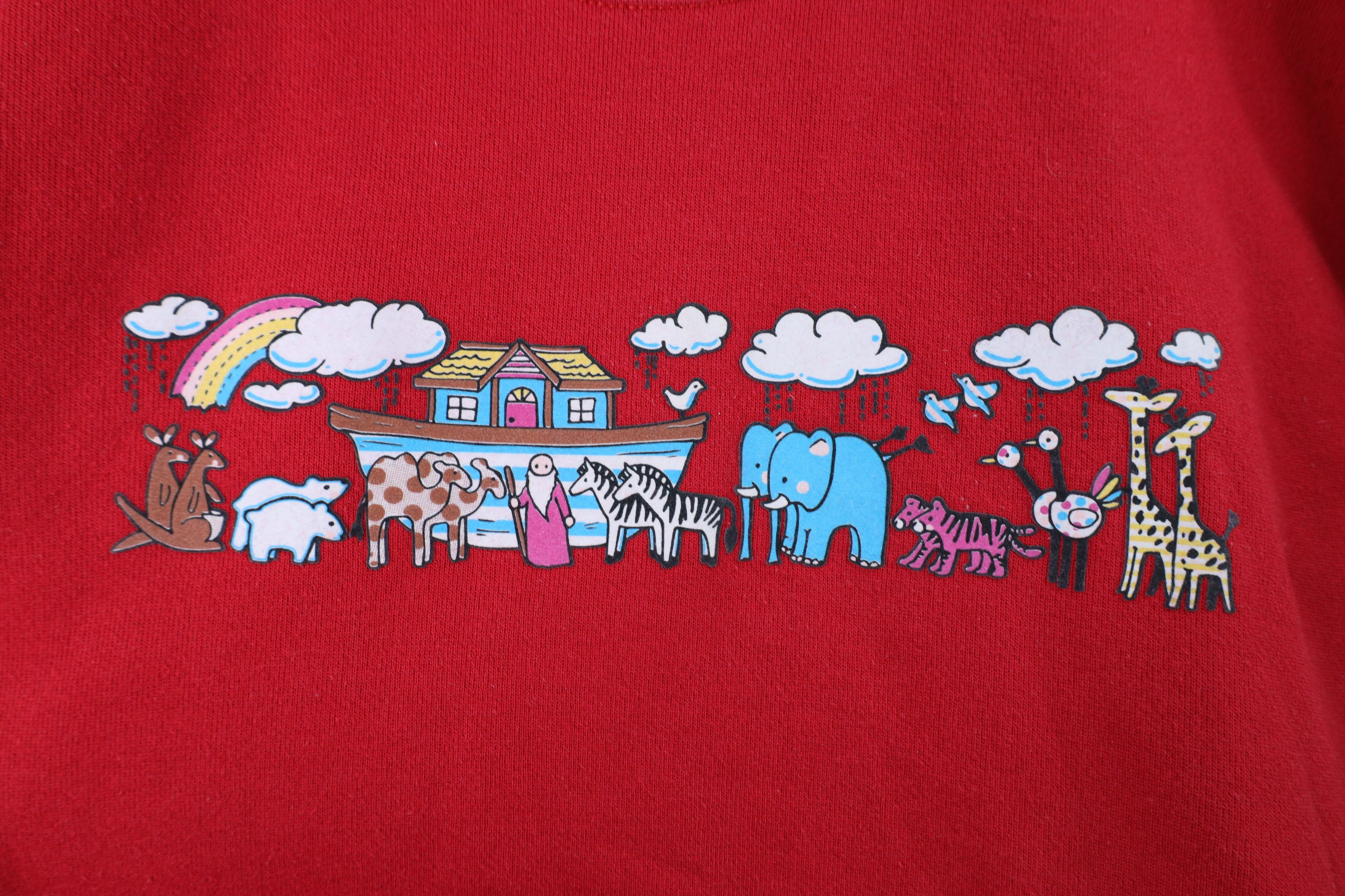 Vintage Vintage 90s Christian Ark Animals Crewneck Sweatshirt USA Size L / US 10 / IT 46 - 4 Thumbnail