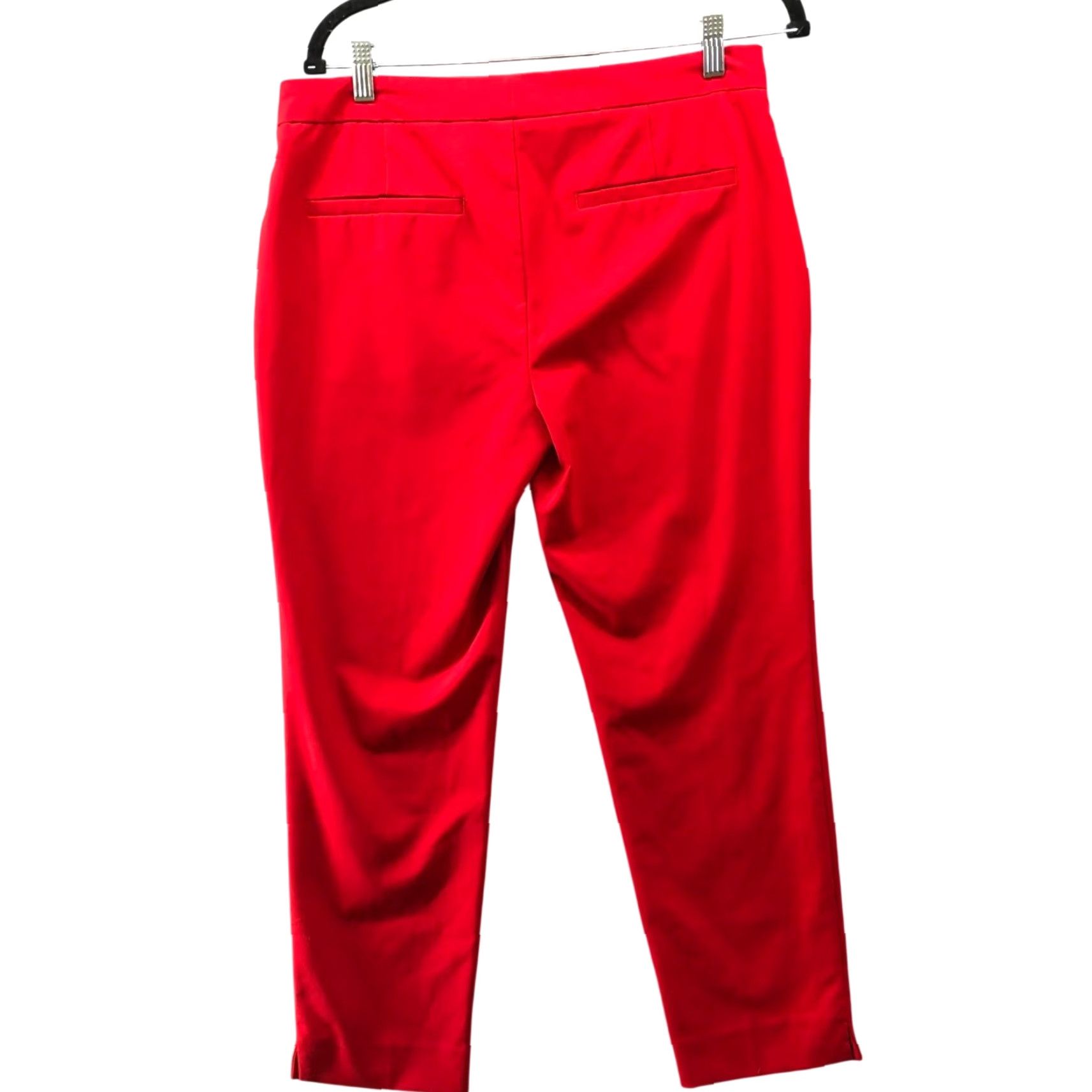 Zara Zara Red Dress Pants Womens 6 Tapered Leg Slim Fit Mid Rise Lightweight Dress Pants City Preppy Formal Women 6 Slim ZZ Size 28" / US 6 / IT 42 - 2 Thumbnail