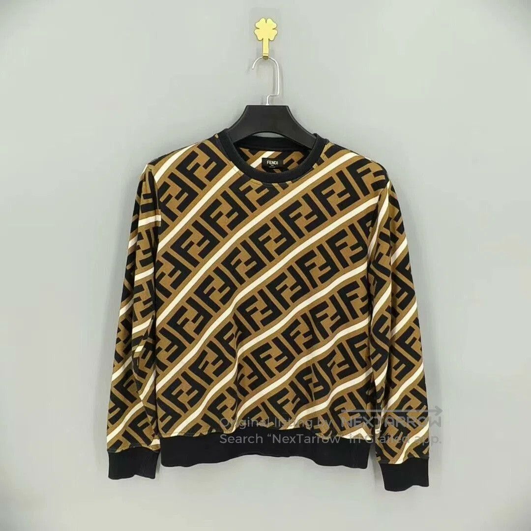 Fendi Fendi Brown Graphic Long Sleeve Sweatshirt. Size US M / EU 48-50 / 2 - 1 Thumbnail