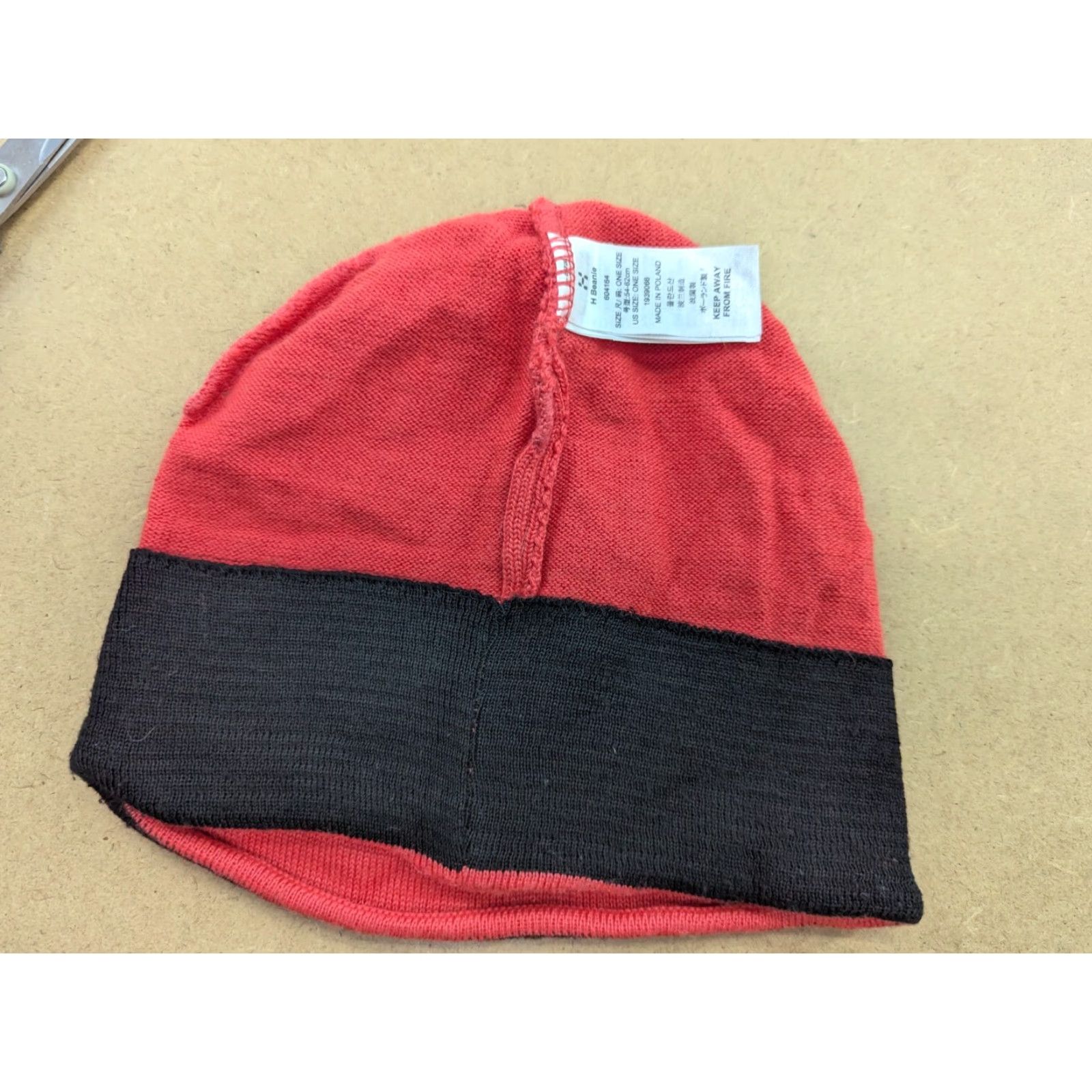 Pinko HAGLOFS Womens Beanie Hat One Size Pink Lightweight Merino Wool Lined Striped 50% Wool Woolen Knit Size ONE SIZE - 3 Thumbnail