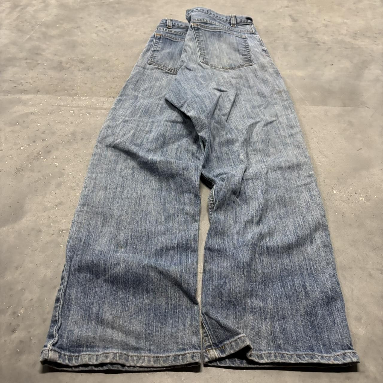 Japanese Brand × Vintage Crazy Vintage Y2K/2000s Grunge Faded Light Wash Denim Jeans! Size US 36 / EU 52 - 4 Thumbnail
