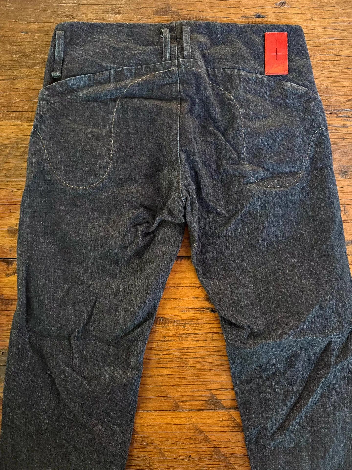 Ma+ m.a+18AW limited‑edition blue contrast‑stitch jeans Ｑ25 Size US 32 / EU 48 - 3 Thumbnail