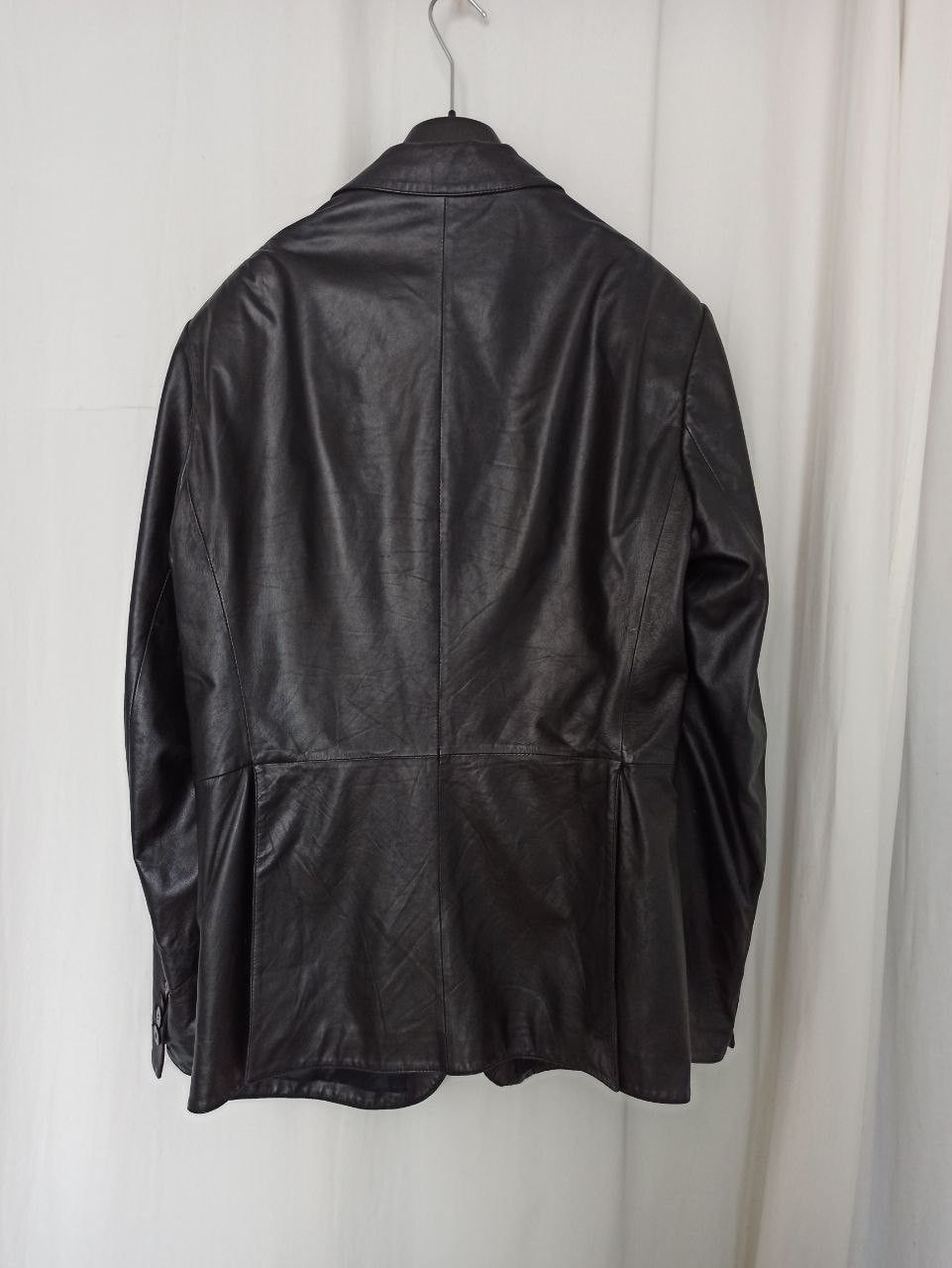 Giorgio Armani Giorgio Armani Single-breasted, nappa-leather jacket Size 50S - 3 Thumbnail