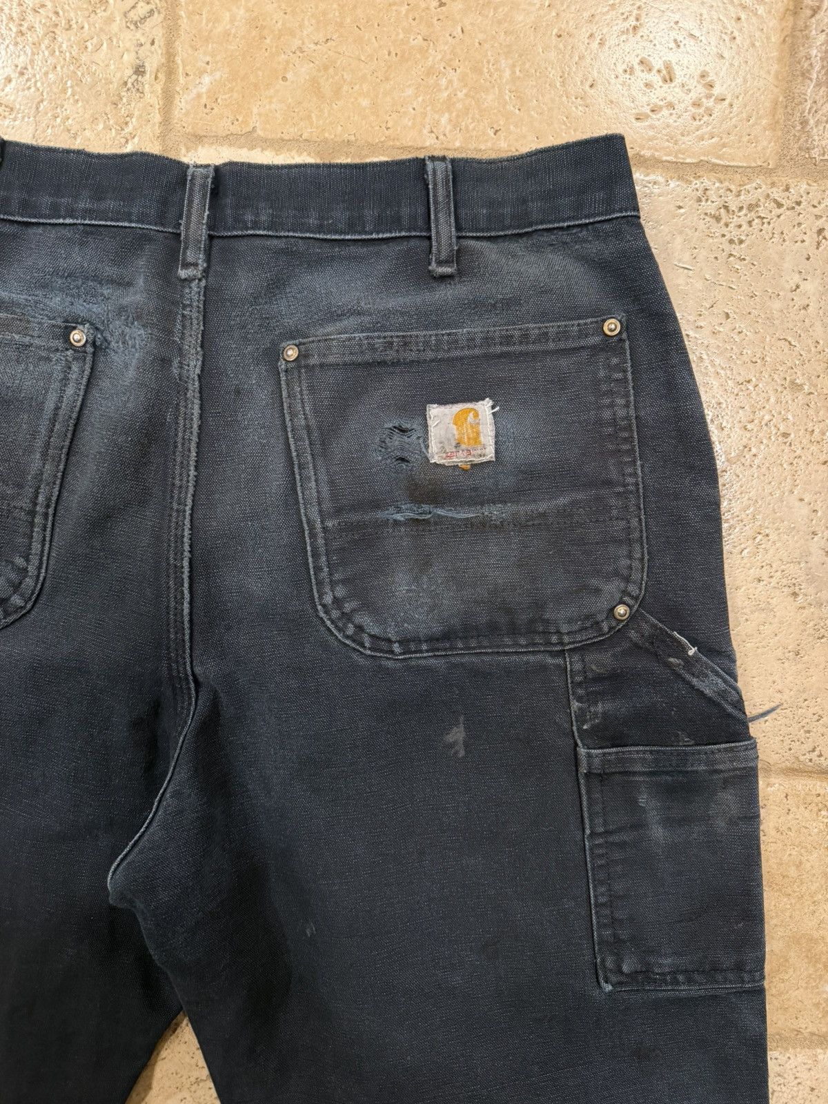 Carhartt Vintage Carhartt Carpenter Double Knees Distress Black Pants Size US 34 / EU 50 - 8 Thumbnail