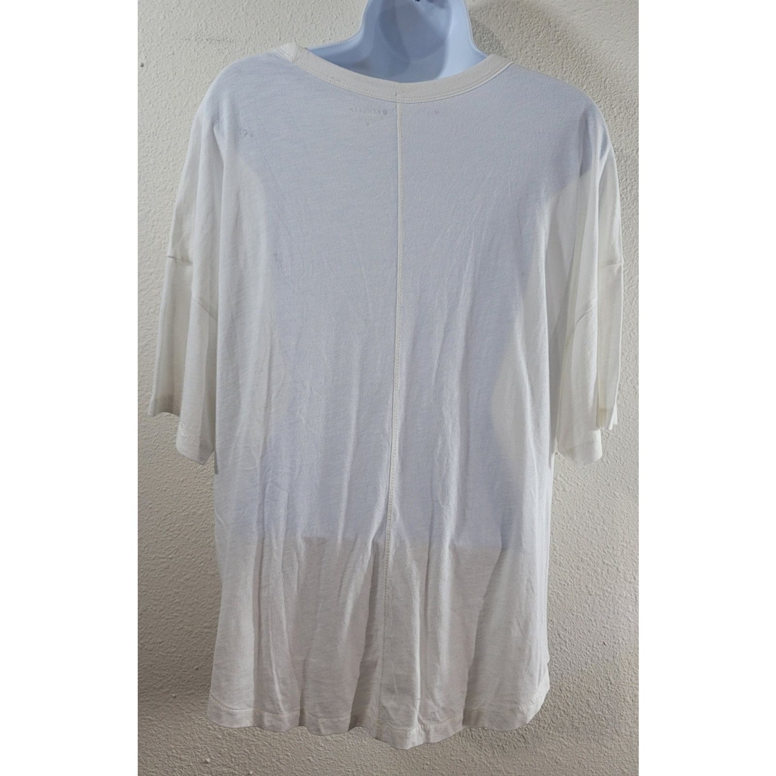 Other Athleta White Slub Knit Drop Shoulder Top Medium Size M / US 6-8 / IT 42-44 - 3 Thumbnail