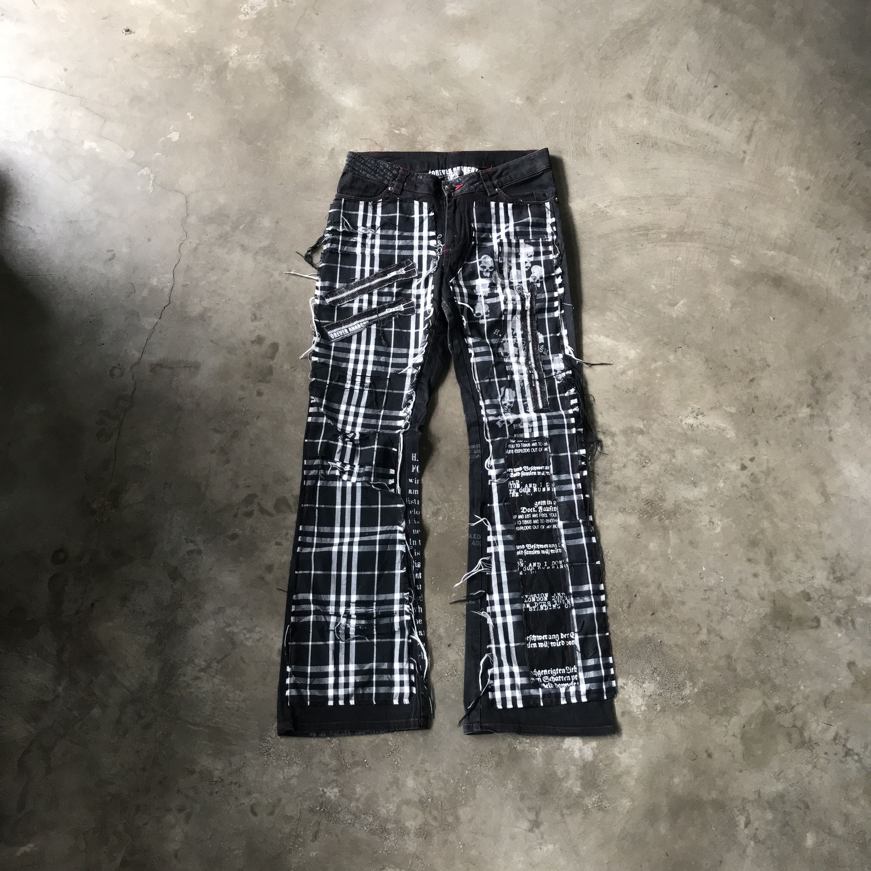 image of If Six Was Nine x Le Grande Bleu L G B Japanese Forever Anarchy Pants By H.naoto in Red Tartan (Siz