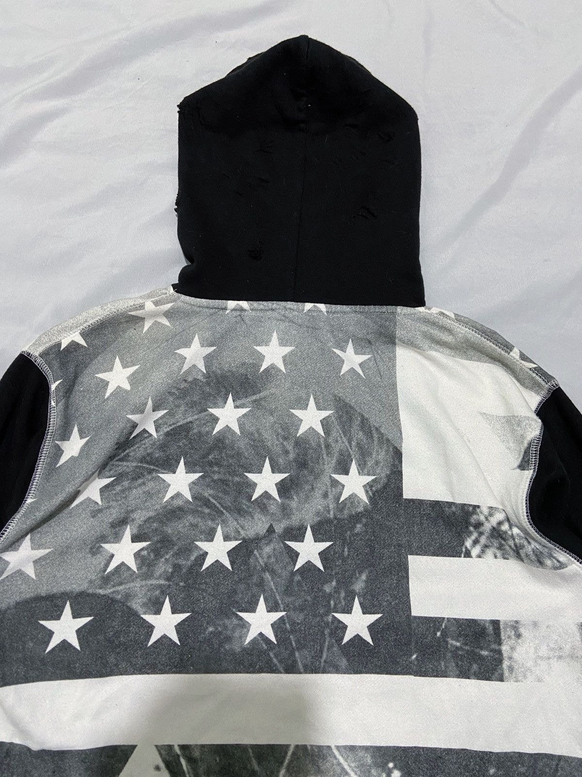 Japanese Brand B ONE SOUL DISTRESSED HOODIE AMERICAN FLAG Size US L / EU 52-54 / 3 - 18 Thumbnail