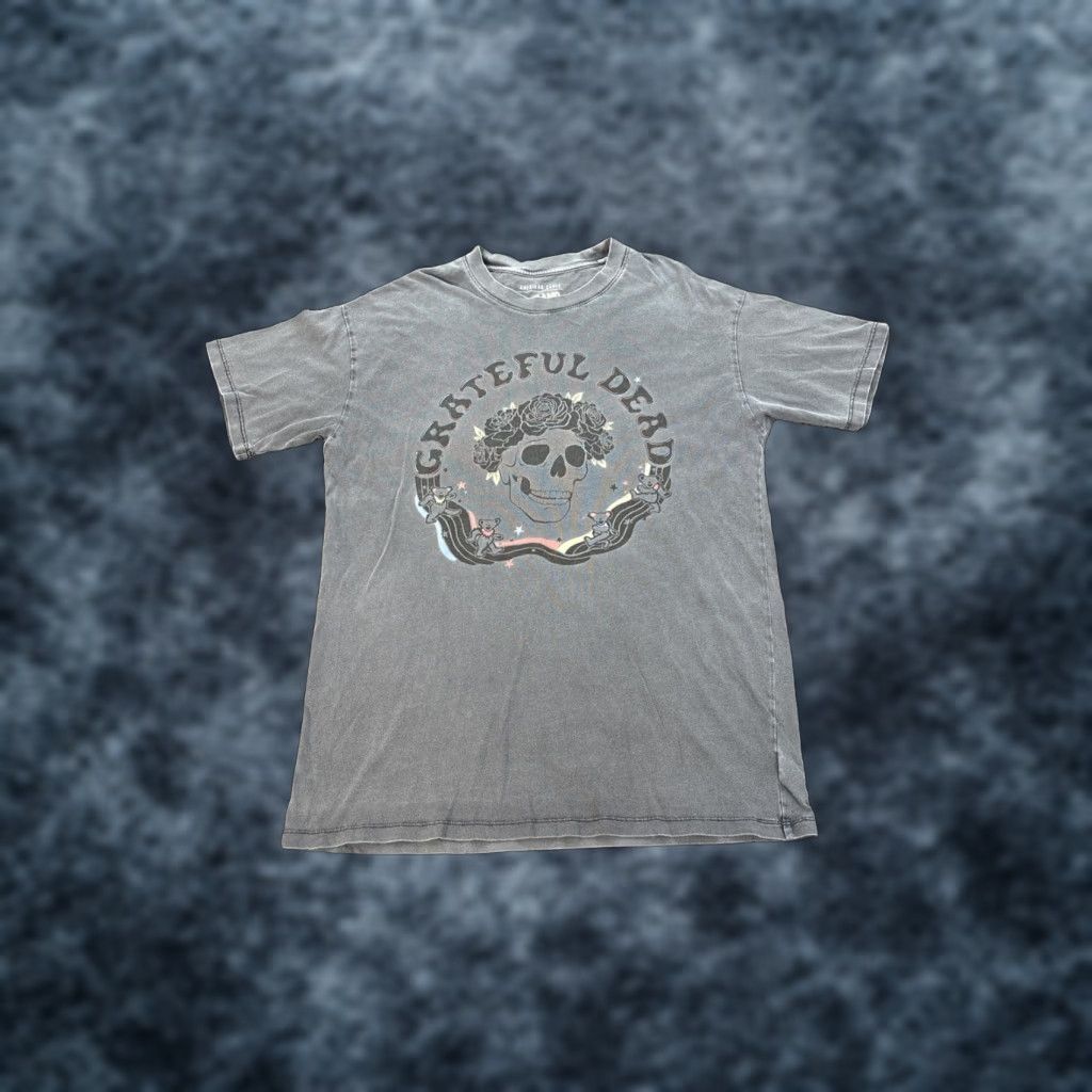 American Eagle Outfitters American Eagle Band Tee Grateful Dead Graphic T Shirt Mens XXS Gray Faded Size US XXS / EU 40 - 1 Thumbnail