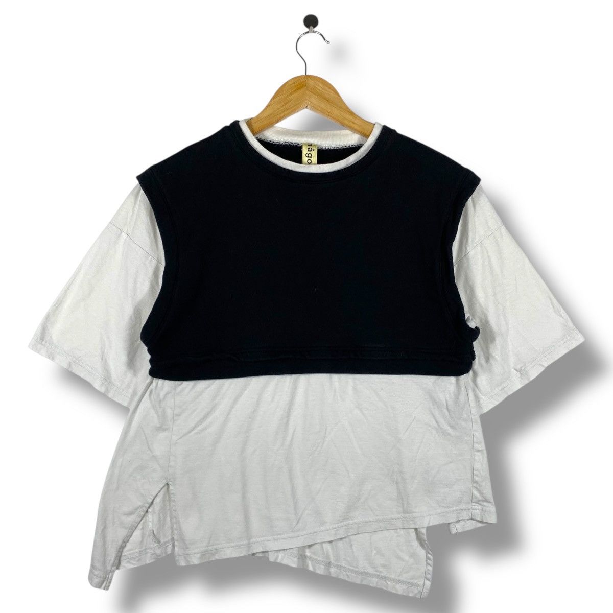 Japanese Brand Japanese Brand NAGONSTANS Asymmetrical Design Women Tops Tee Size ONE SIZE - 1 Thumbnail