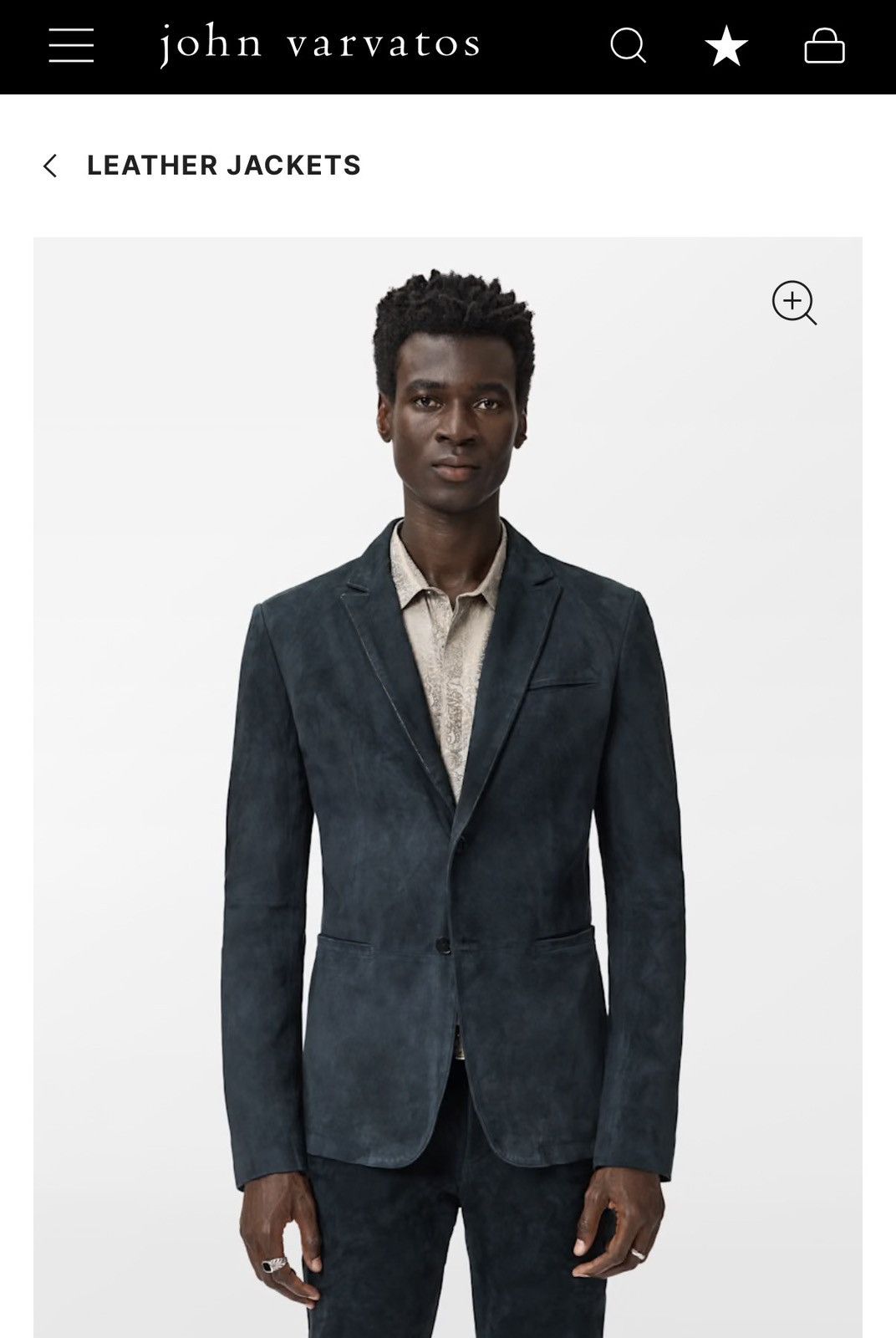 John Varvatos John Varvatos Bartow Leather Blazer Midnight Blue Size 48 Size 38R - 7 Thumbnail
