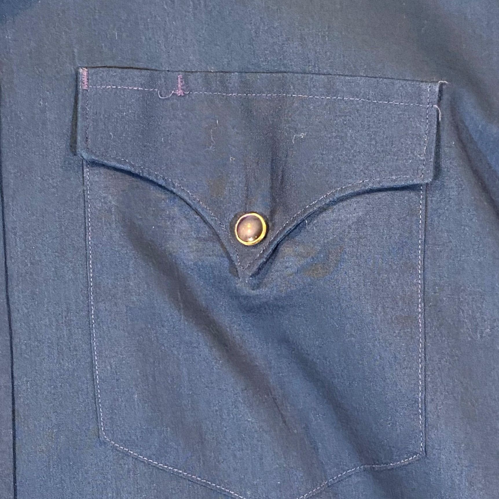 Vintage VINTAGE H Bar C Men’s Western Shirt Long Sleeve 16.5 Blue Pearl Snap California Rancher Casual Size US L / EU 52-54 / 3 - 3 Thumbnail