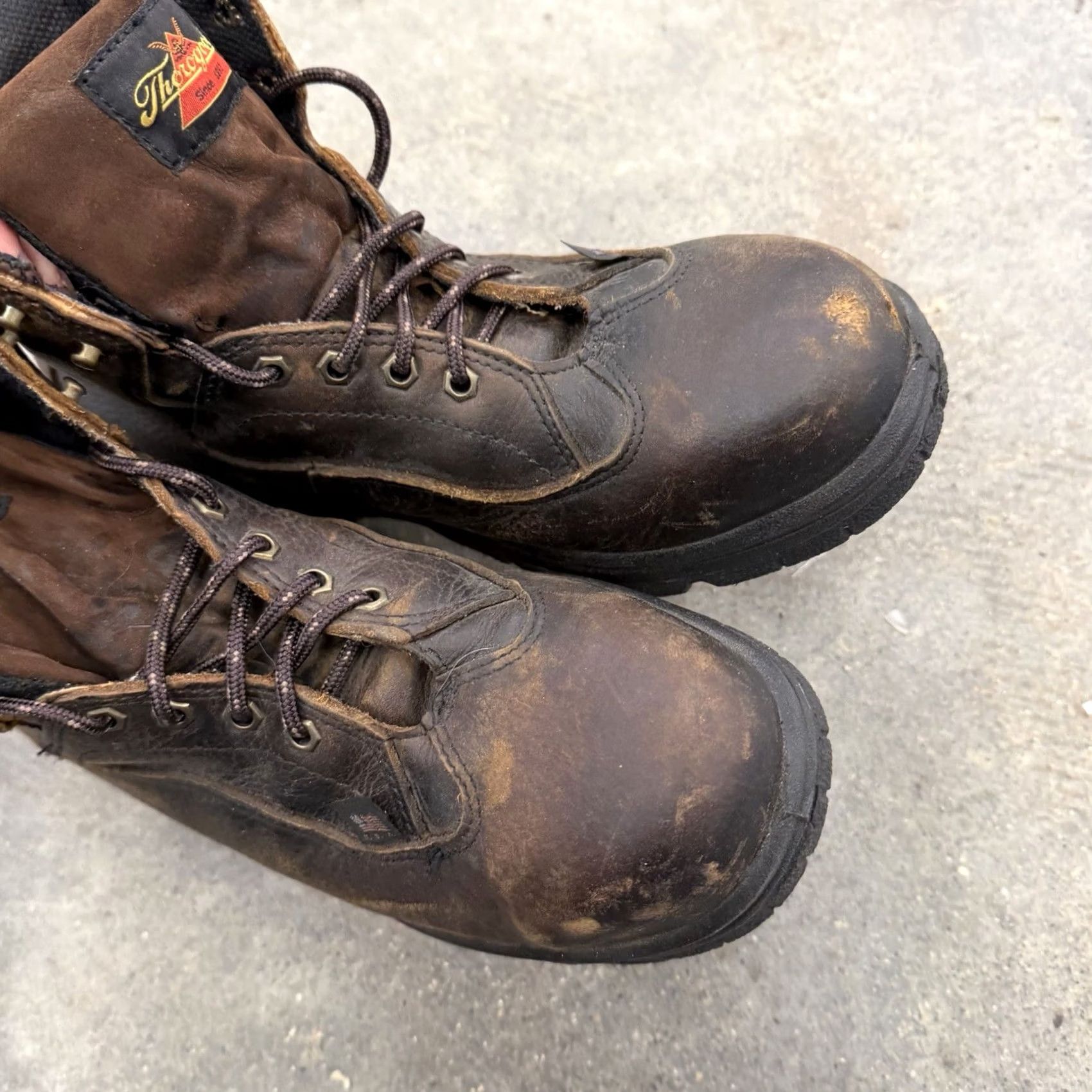 Thorogood Thorogood American Heritage Brown Leather 6" Safety Work Boots USA 10M 804-4860 Mens Workwear Boots Size US 9 / EU 42 - 7 Thumbnail