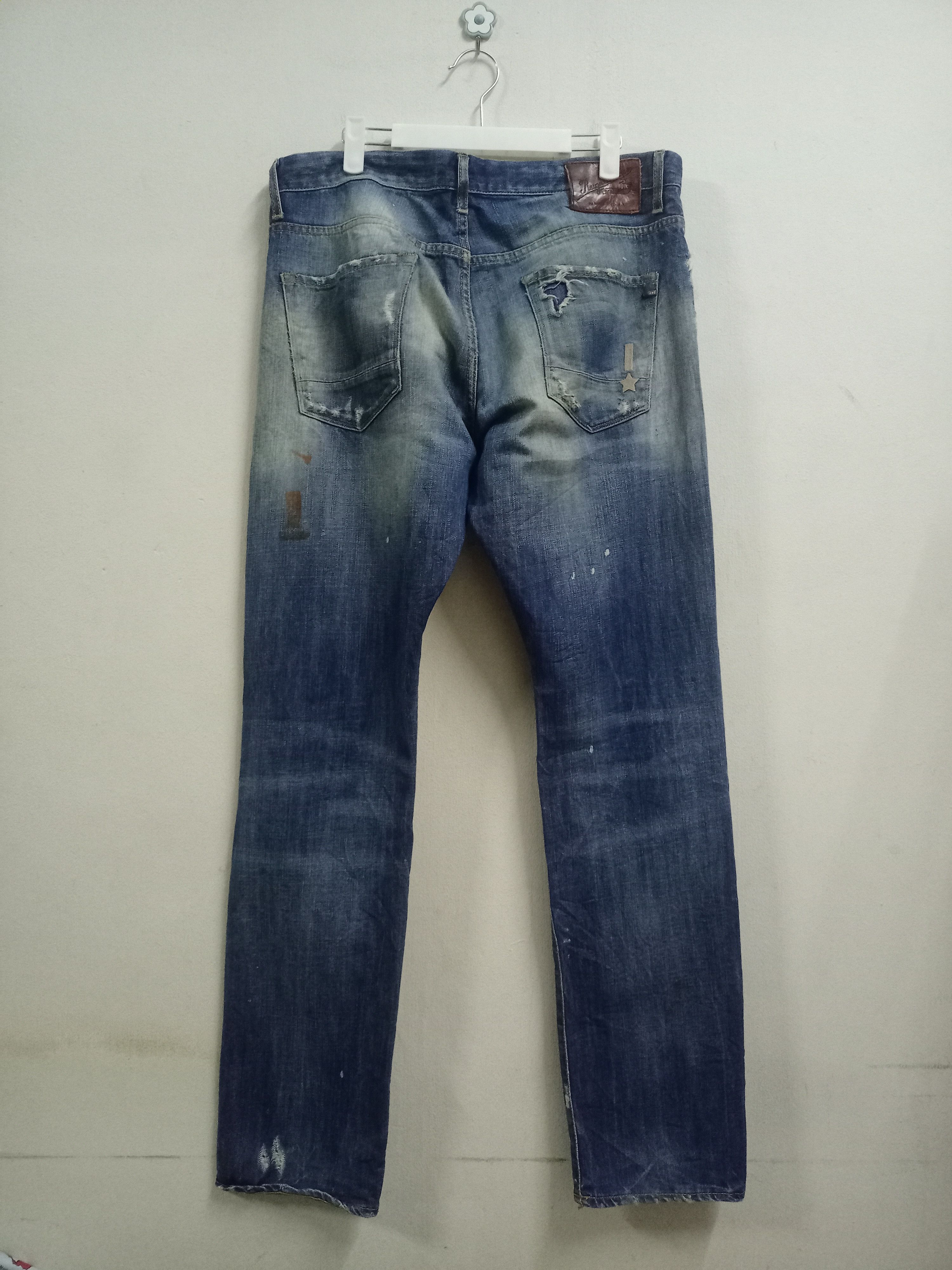 Japanese Brand Vintage Japanese Reign Studio Distress Paint Splatter Jeans Size US 35 - 2 Thumbnail