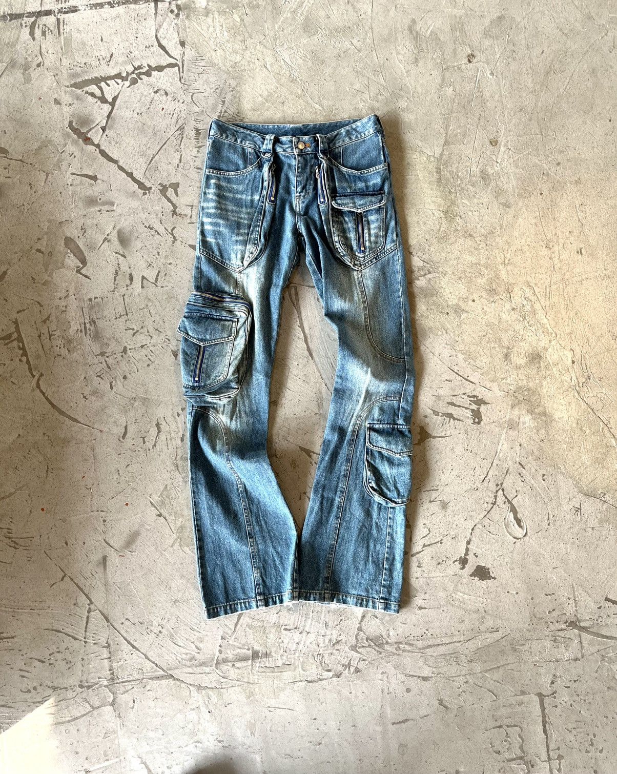 Japanese Brand LAV cargo flared leg jeans with style LGB,if six was nine Size US 32 / EU 48 - 1 Thumbnail