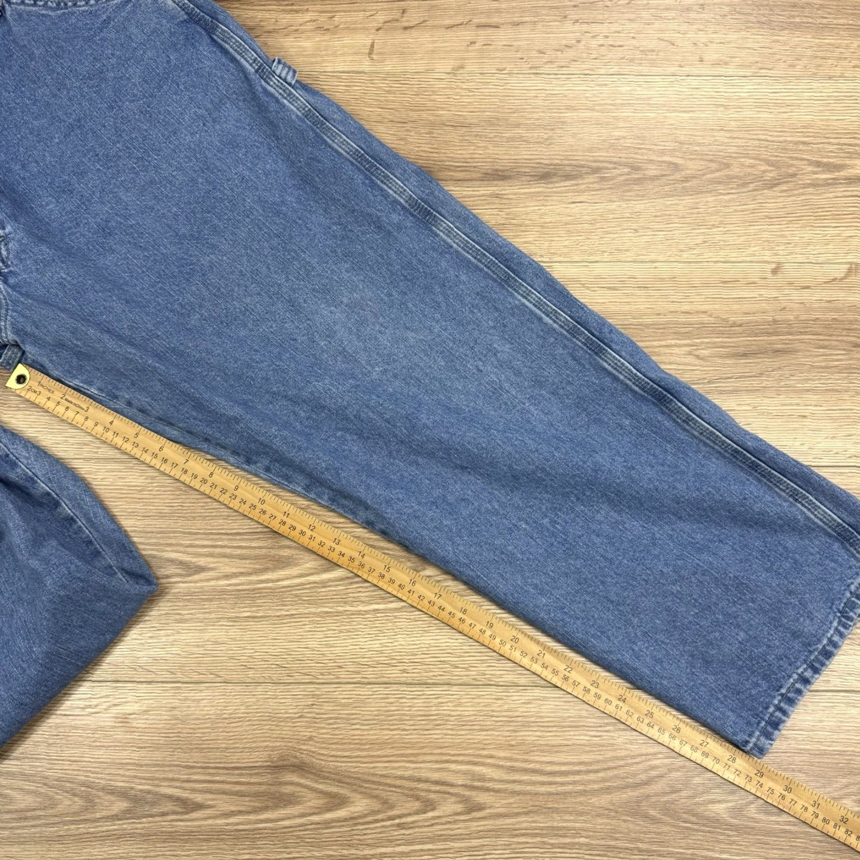 Wrangler Wrangler Carpenter Jeans Mens 42x30 Relaxed Fit Denim Pants 94LSWVD Workwear Wrangler Retro Blue 30 In Inseam Size US 42 / EU 58 - 6 Thumbnail
