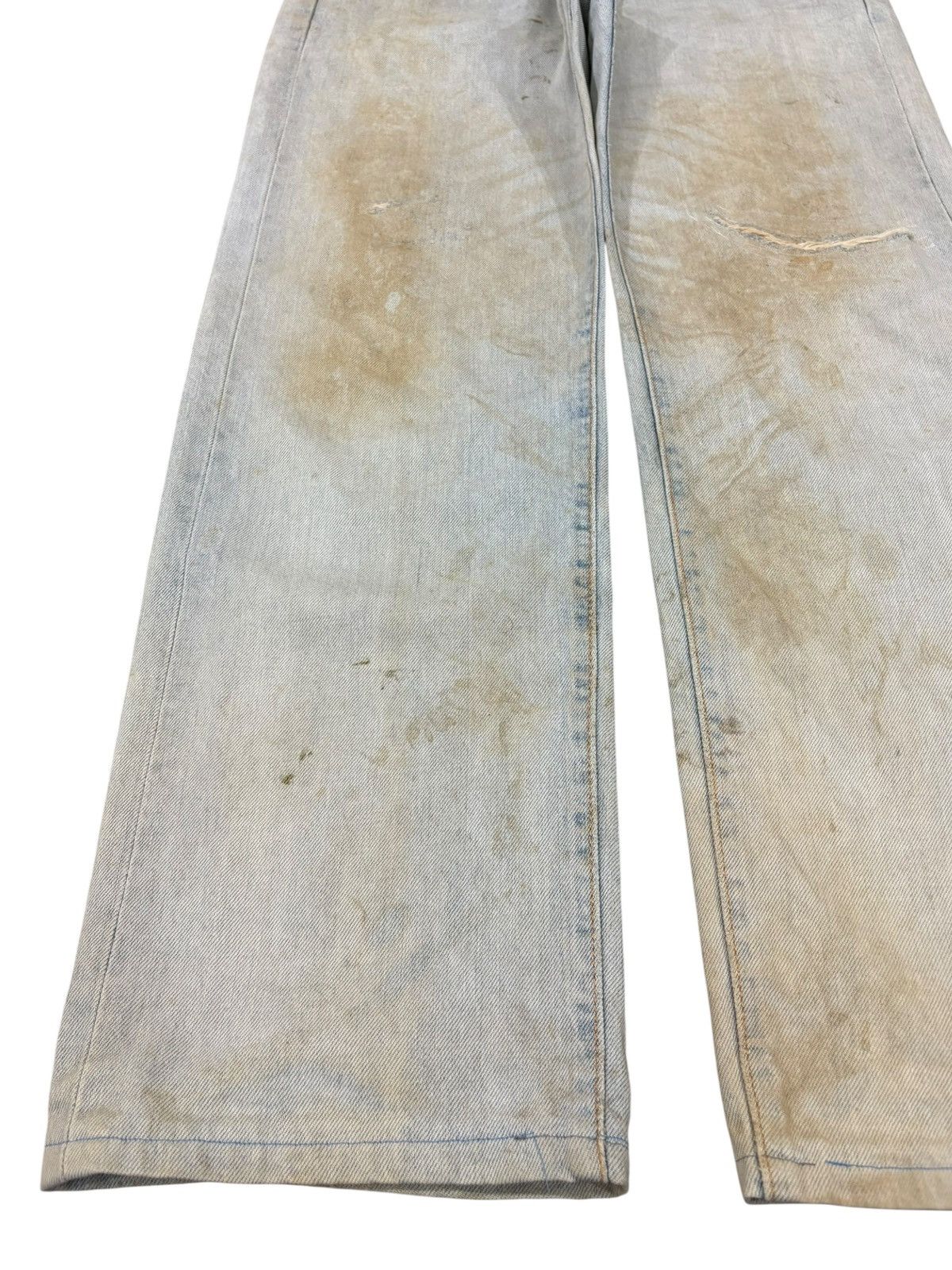 Japanese Brand Vintage Japanese Brand Dirtied Mud Wash Loose Selvedge Jeans Size US 31 - 7 Thumbnail