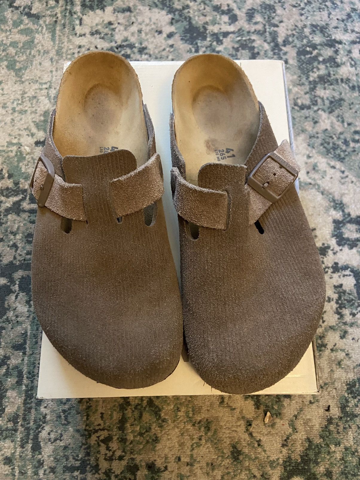 image of Birkenstock Boston X Stussy Anthracite Size 41 Shoes, Men's