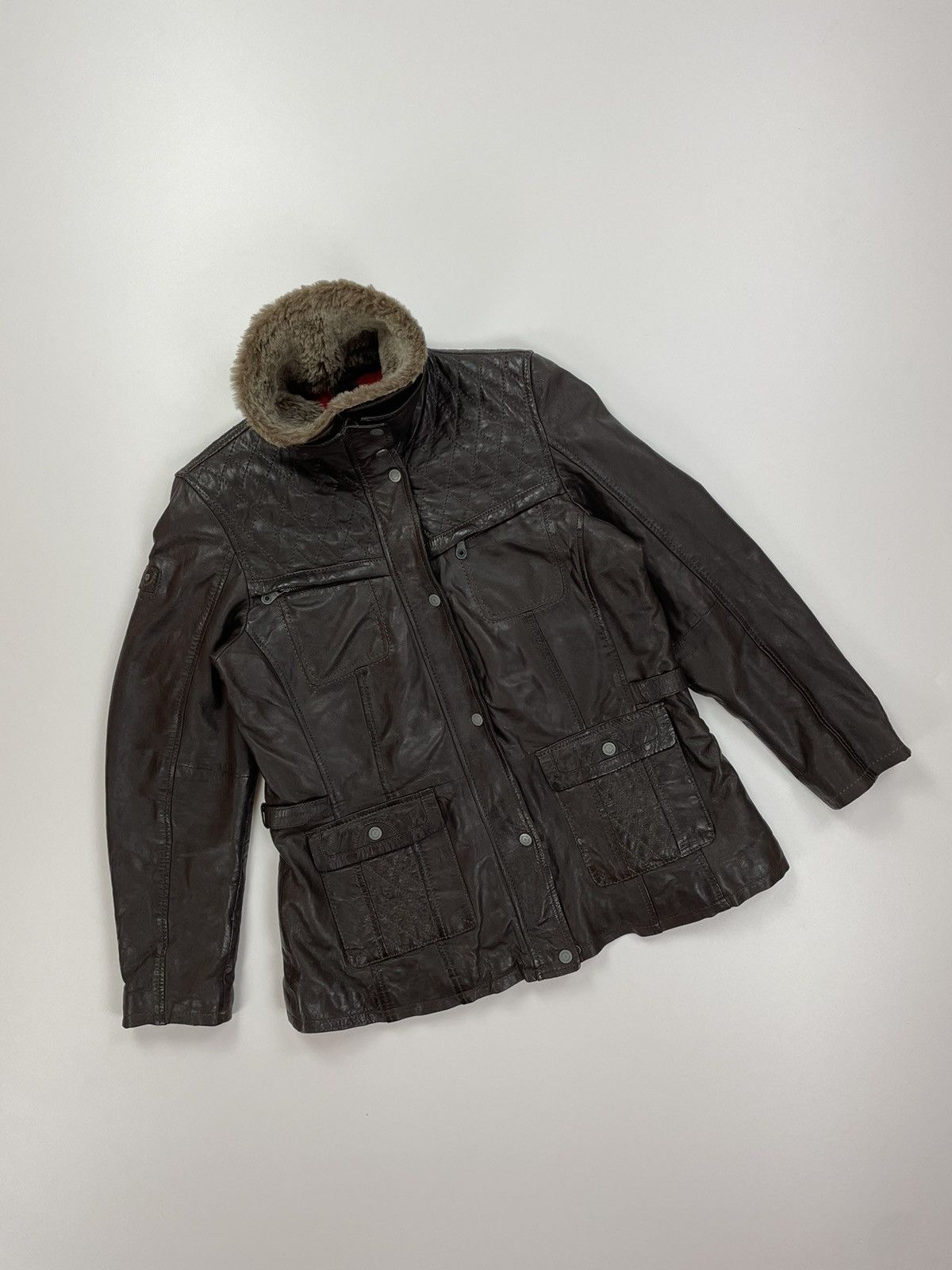 Designer MAURITIUS Womens Leather jacket size 46 Size L / US 10 / IT 46 - 8 Thumbnail
