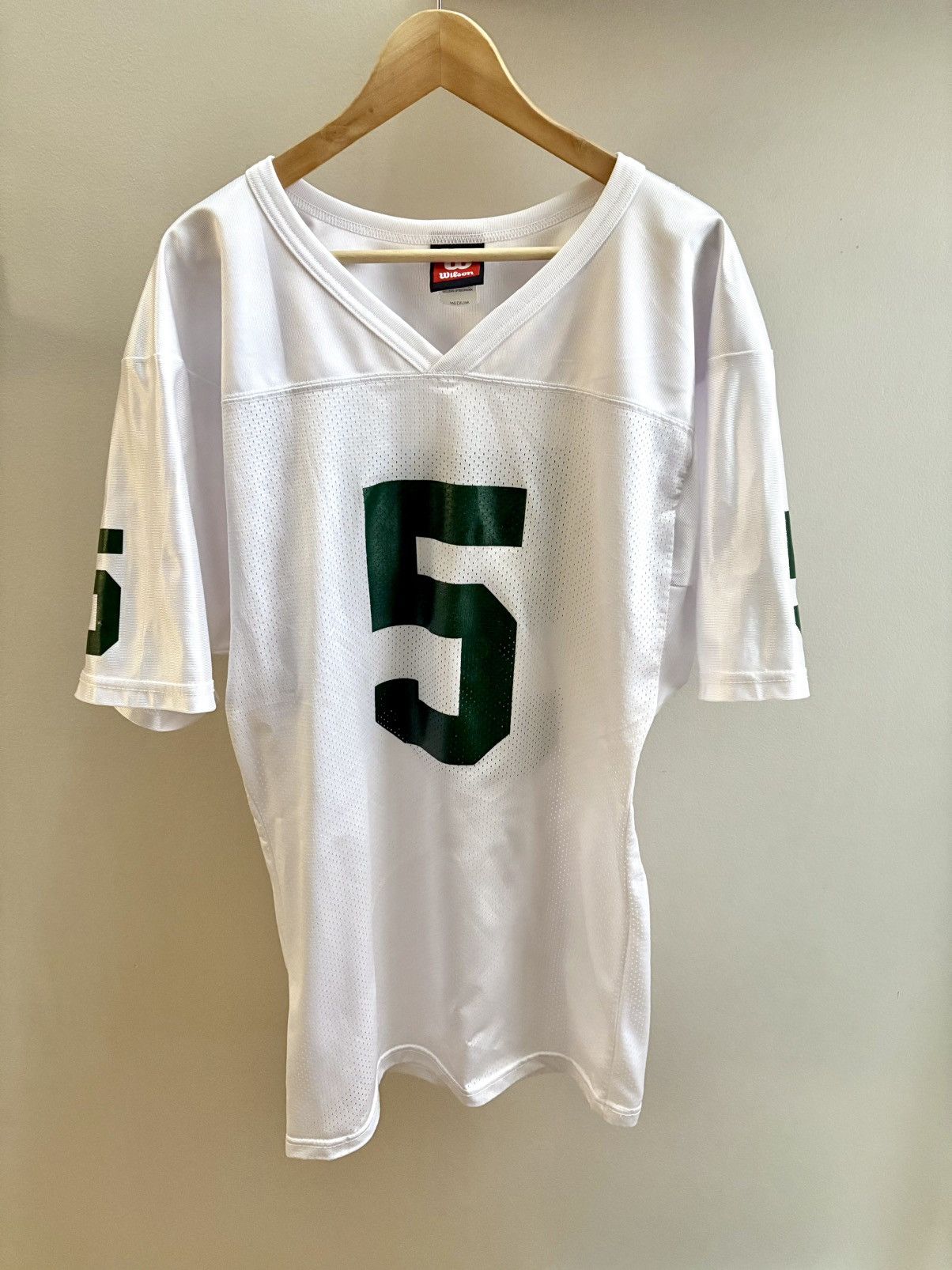 Wilson Wilson VTG 90s white No. 5 football jersey M Made in USA Size US M / EU 48-50 / 2 - 1 Thumbnail