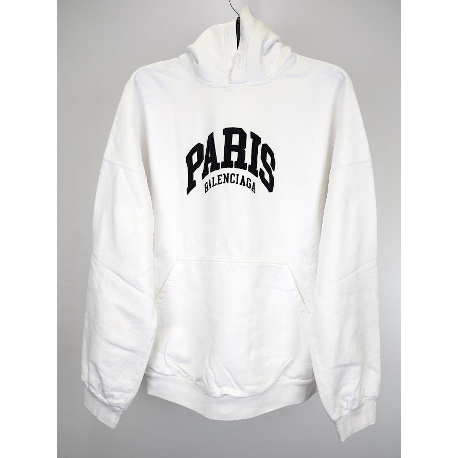 Balenciaga o1rshd1 Paris Balenciaga Logo Hoodie in White Size US XL / EU 56 / 4 - 3 Thumbnail