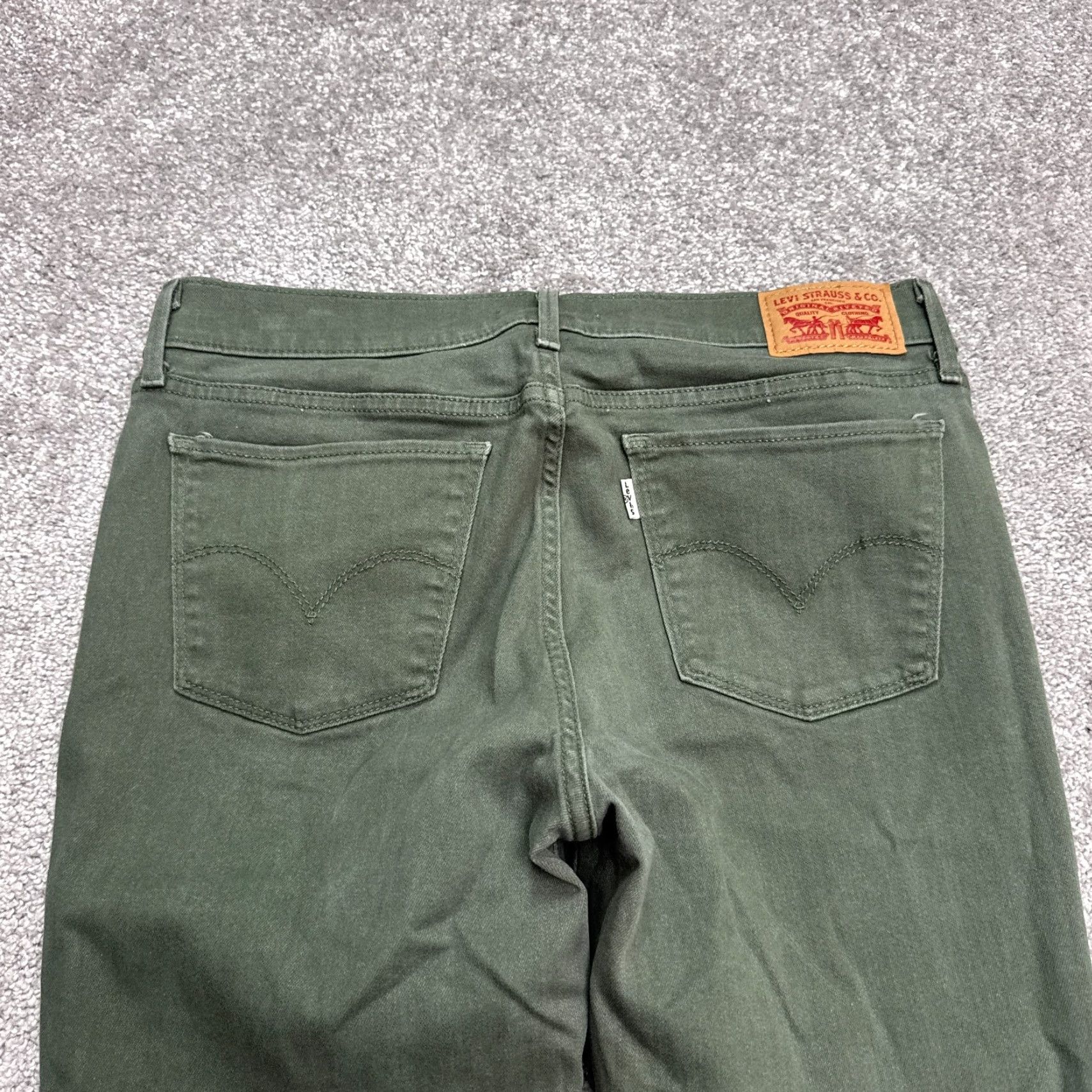 Levi's Levi's 710 Super Skinny Denim Jeans Women Green Mid Rise 30x29 Slim Stretch Cotton Blend 5-Pocket Logo Denim Pants Size 30" / US 8 / IT 44 - 4 Thumbnail