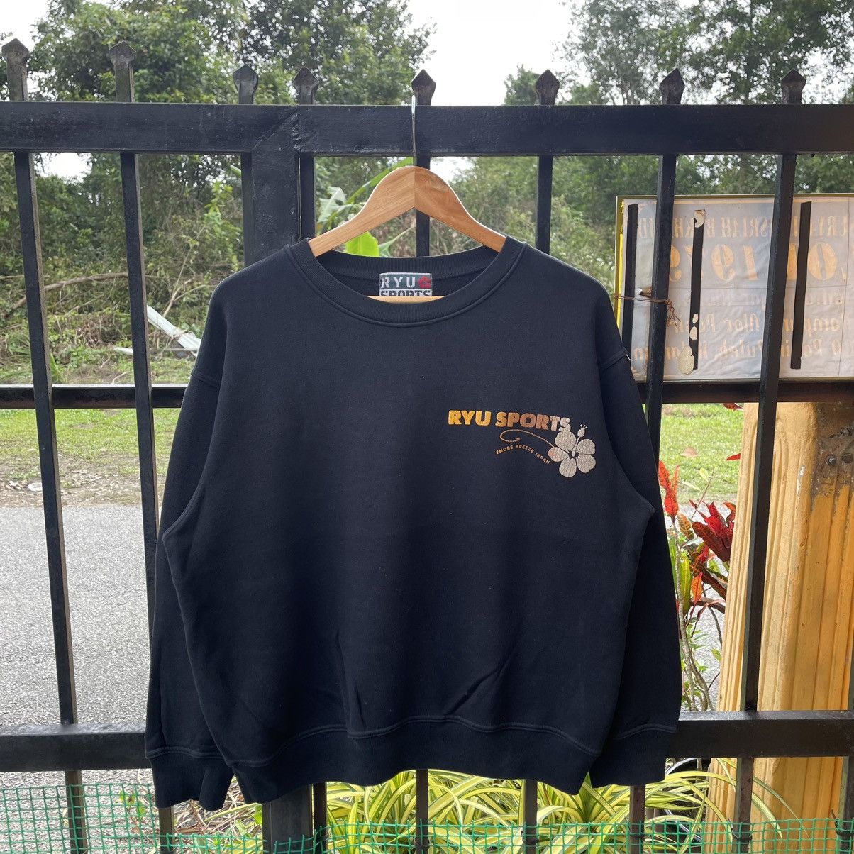 Japanese Brand 🔥🇯🇵Ryu Sports Shore Breeze Japan Big Logo Boxy Sweatshirts Size US M / EU 48-50 / 2 - 4 Thumbnail