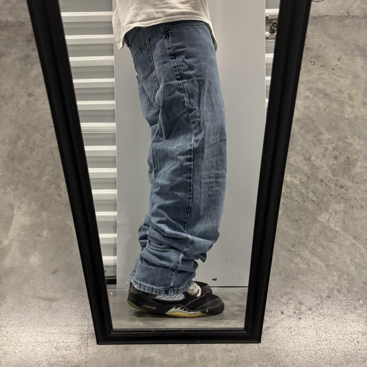 Japanese Brand × Vintage Crazy Vintage Y2K/2000s Baggy Medium Wash Denim Jeans! Size US 36 / EU 52 - 2 Thumbnail