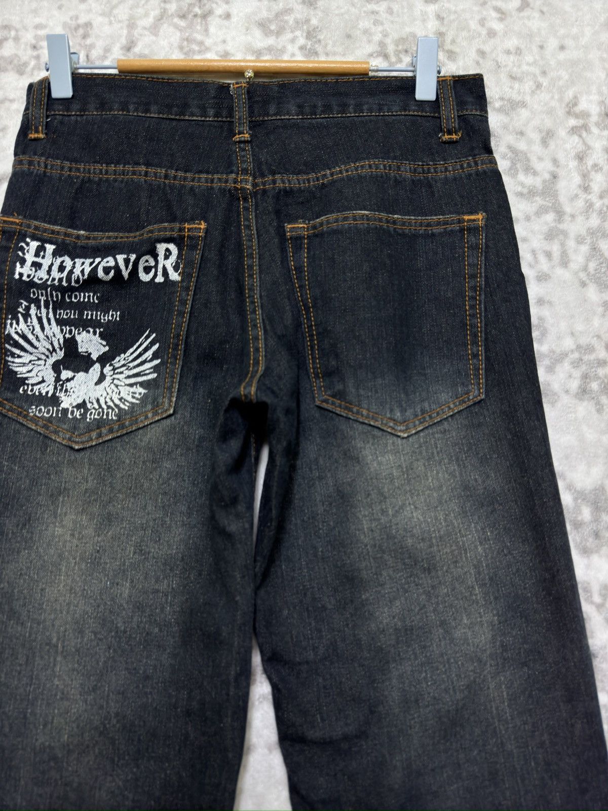 Hysteric Glamour Vintage Nylaus Printed Poem Acid Wash Denim Jeans Y2K Japan Size US 29 - 11 Thumbnail