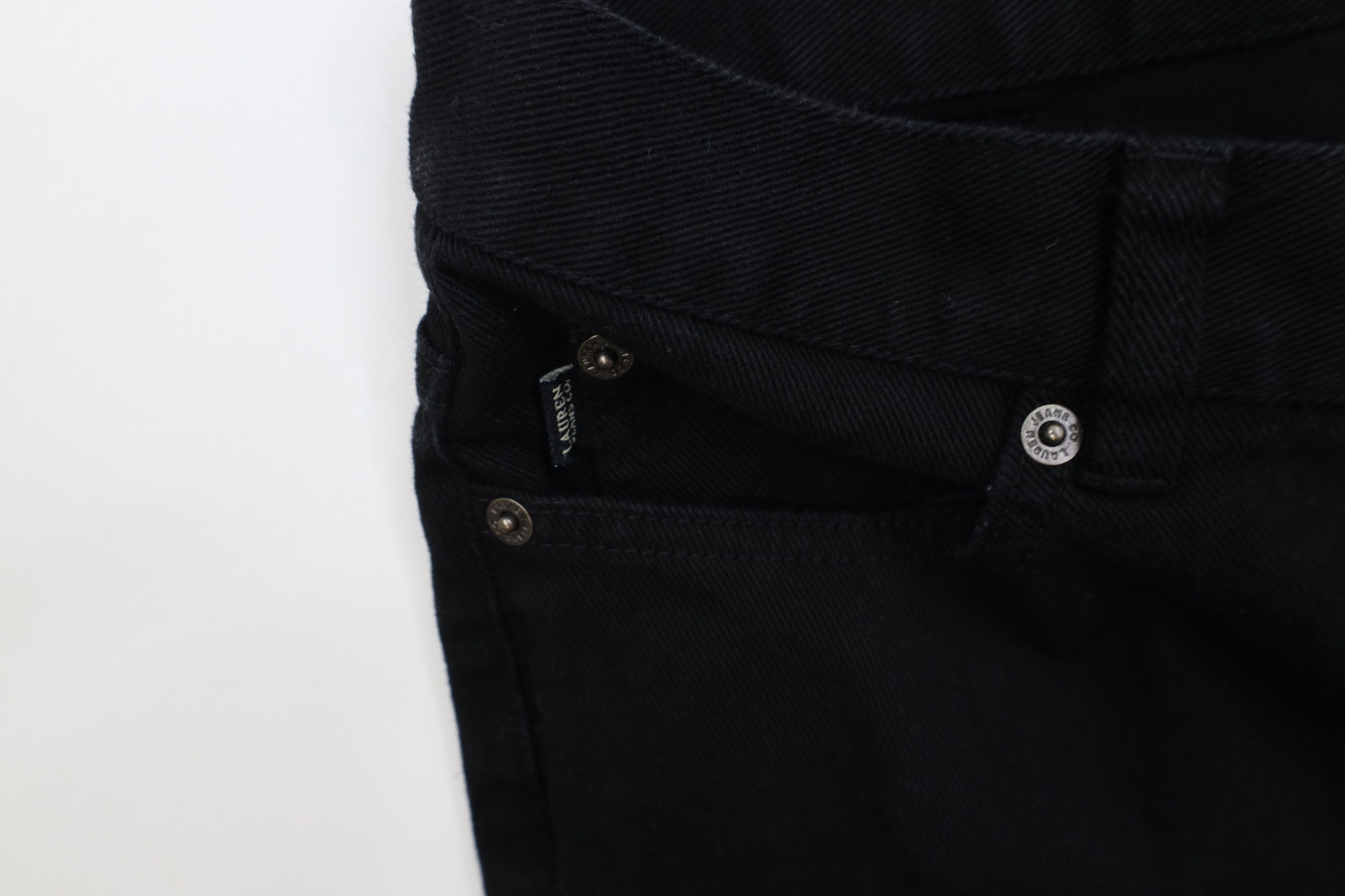 Ralph Lauren Vintage 90s Ralph Lauren Stretch Wide Leg Denim Jeans Black Size 32" / US 10 / IT 46 - 6 Thumbnail