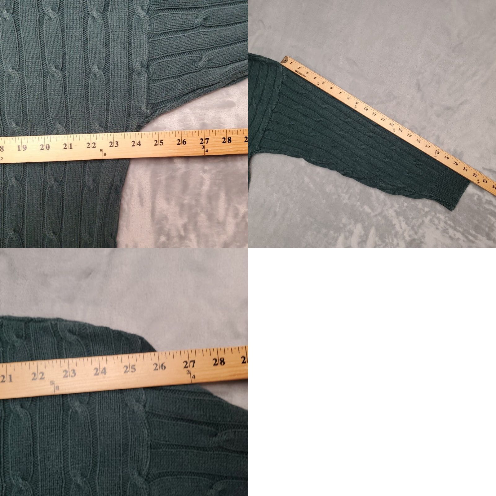Izod VTG Izod Sweater Men L Green Cable-Knit Long Sleeve Fisherman Pullover 90s Y2K Knit Crew Neck Size US L / EU 52-54 / 3 - 8 Thumbnail