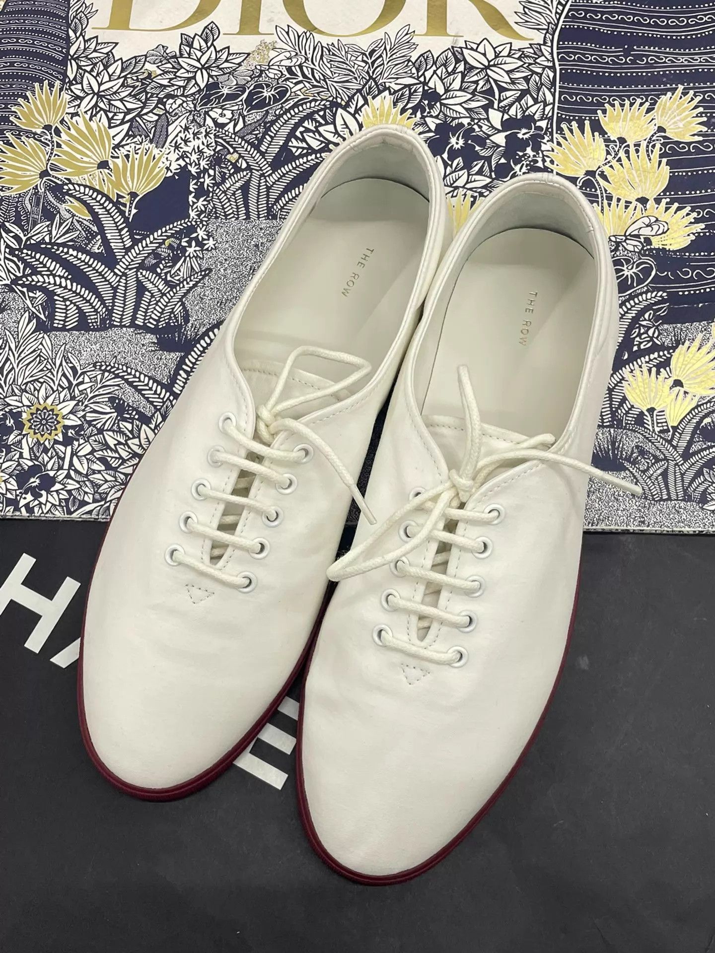 The Row The Row Red Sole Canvas White Sneakers 37 Size US 6.5 / IT 36.5 - 2 Thumbnail