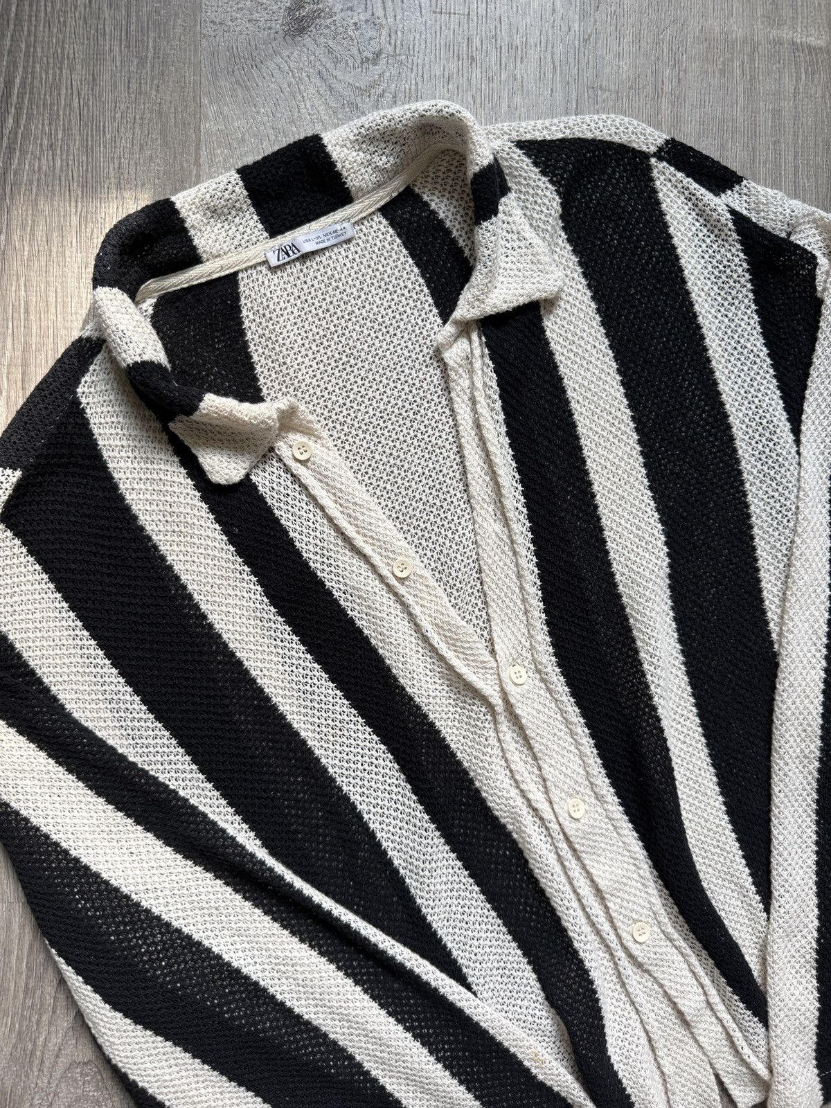 Zara Zara Oreo Crotchet Shirt Size US XL / EU 56 / 4 - 2 Thumbnail