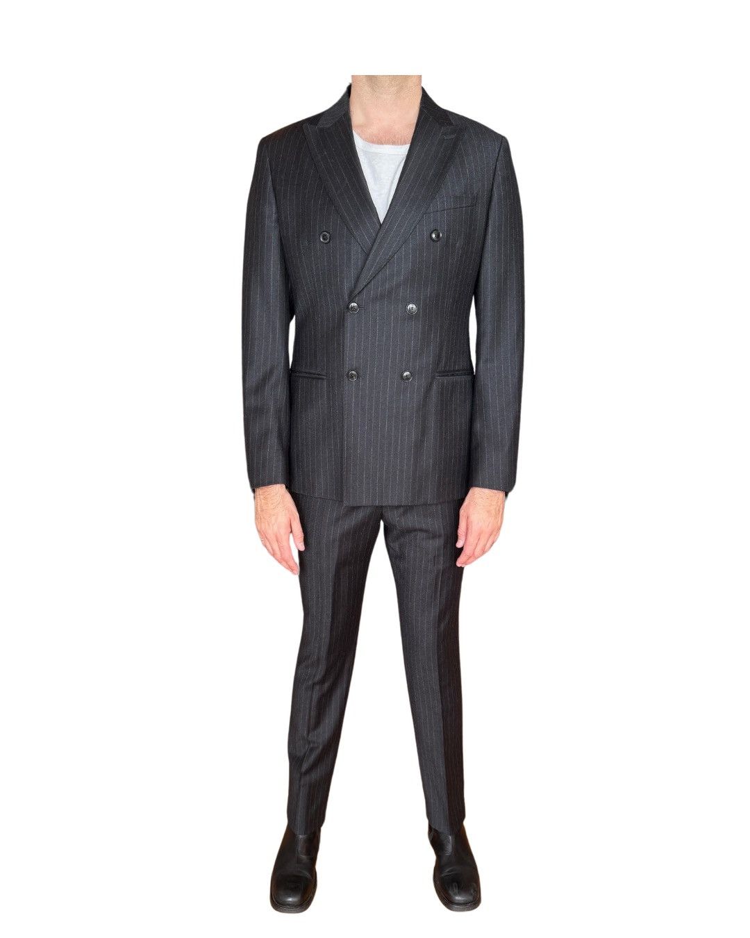 Reiss REISS Double Salan Breasted Pin Stripe Blazer Size 40R - 2 Thumbnail