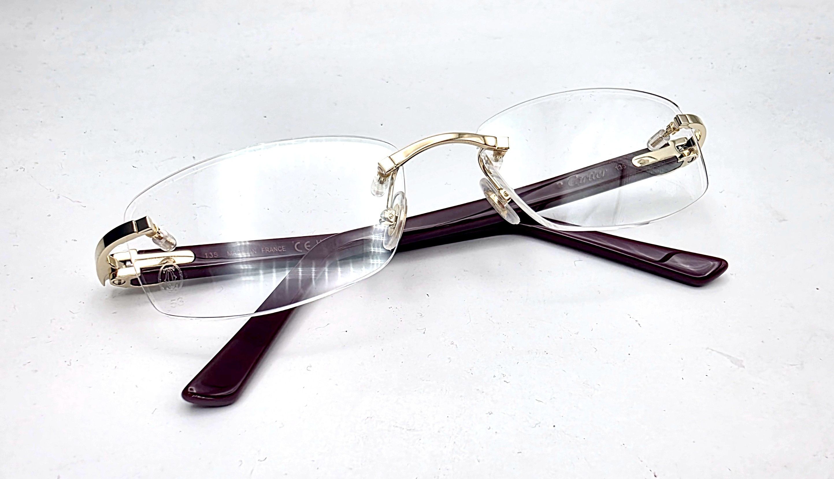 Cartier NEW! Cartier Glasses Canazei Burgandy CT0048O Size ONE SIZE - 4 Thumbnail