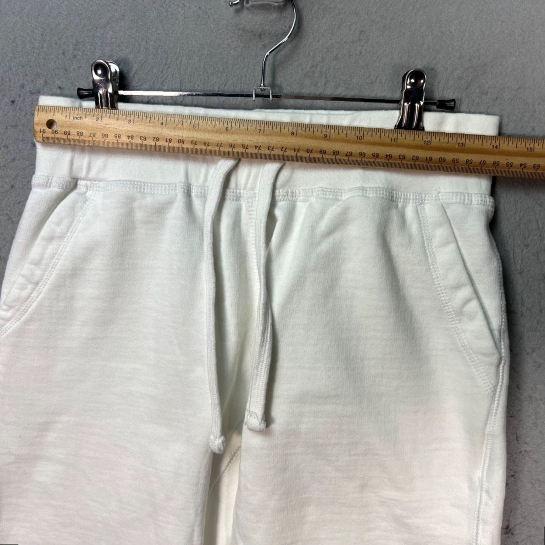 Vintage Camp Isidro Womens Small White Drawstring Sweat Shorts Size 28" / US 6 / IT 42 - 4 Thumbnail