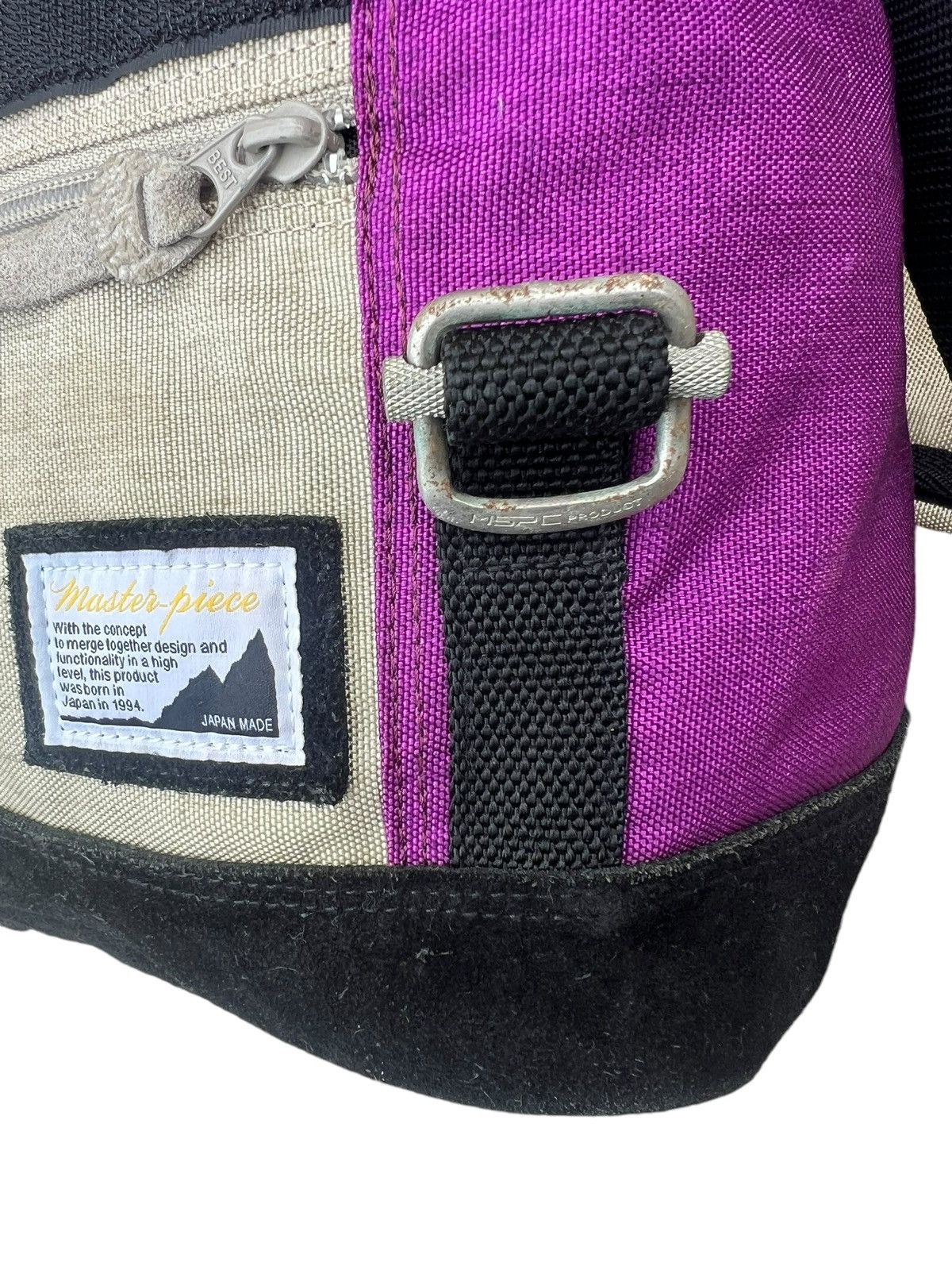Leather × MasterPiece Vintage Masterpiece Japan Nylon Leather Messenger Bag Size ONE SIZE - 20 Thumbnail