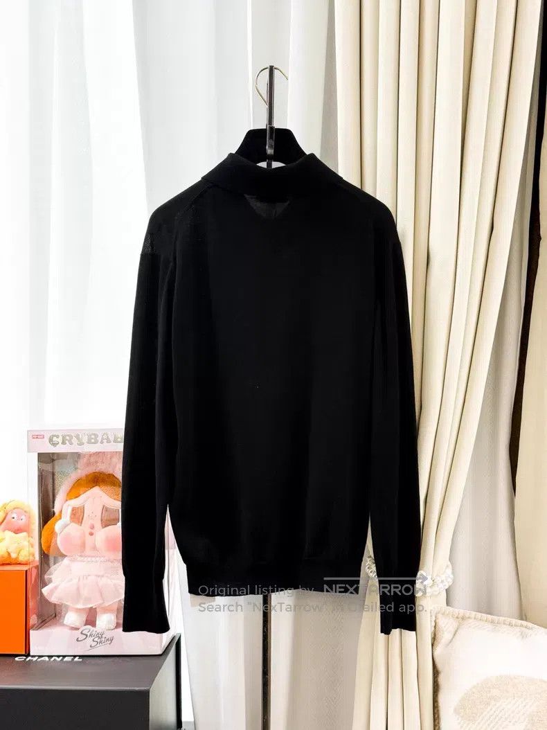 Chanel Chanel Black color-blocked long-sleeved knitted cardigan c Size XS / US 0-2 / IT 36-38 - 3 Thumbnail