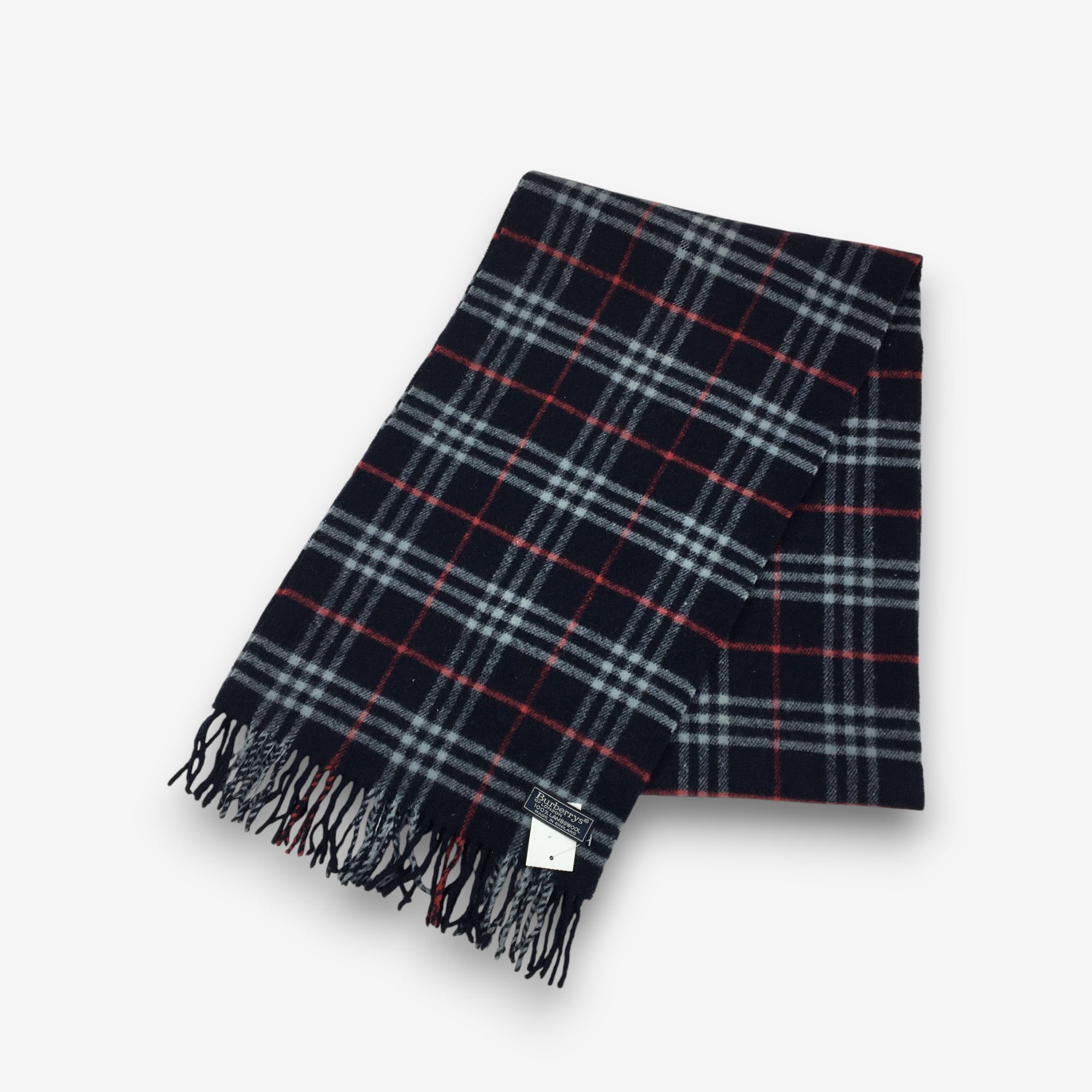 Burberry Vintage 90s Burberry Scarf Muffler Wool Cashmere Scarves Size ONE SIZE - 3 Thumbnail