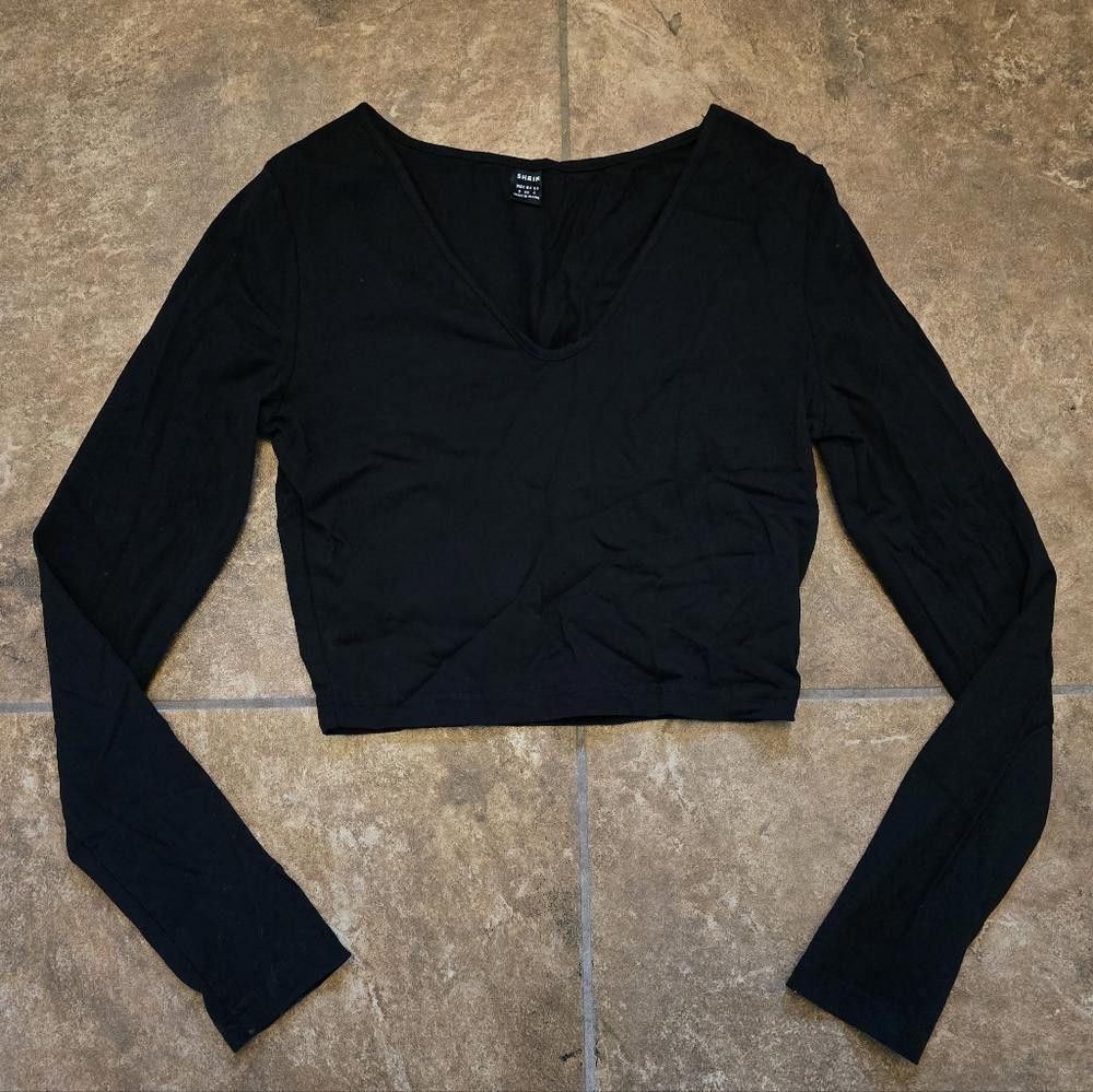 Shein Black Basic SHEIN Cropped Long Sleeve Size S / US 4 / IT 40 - 1 Thumbnail