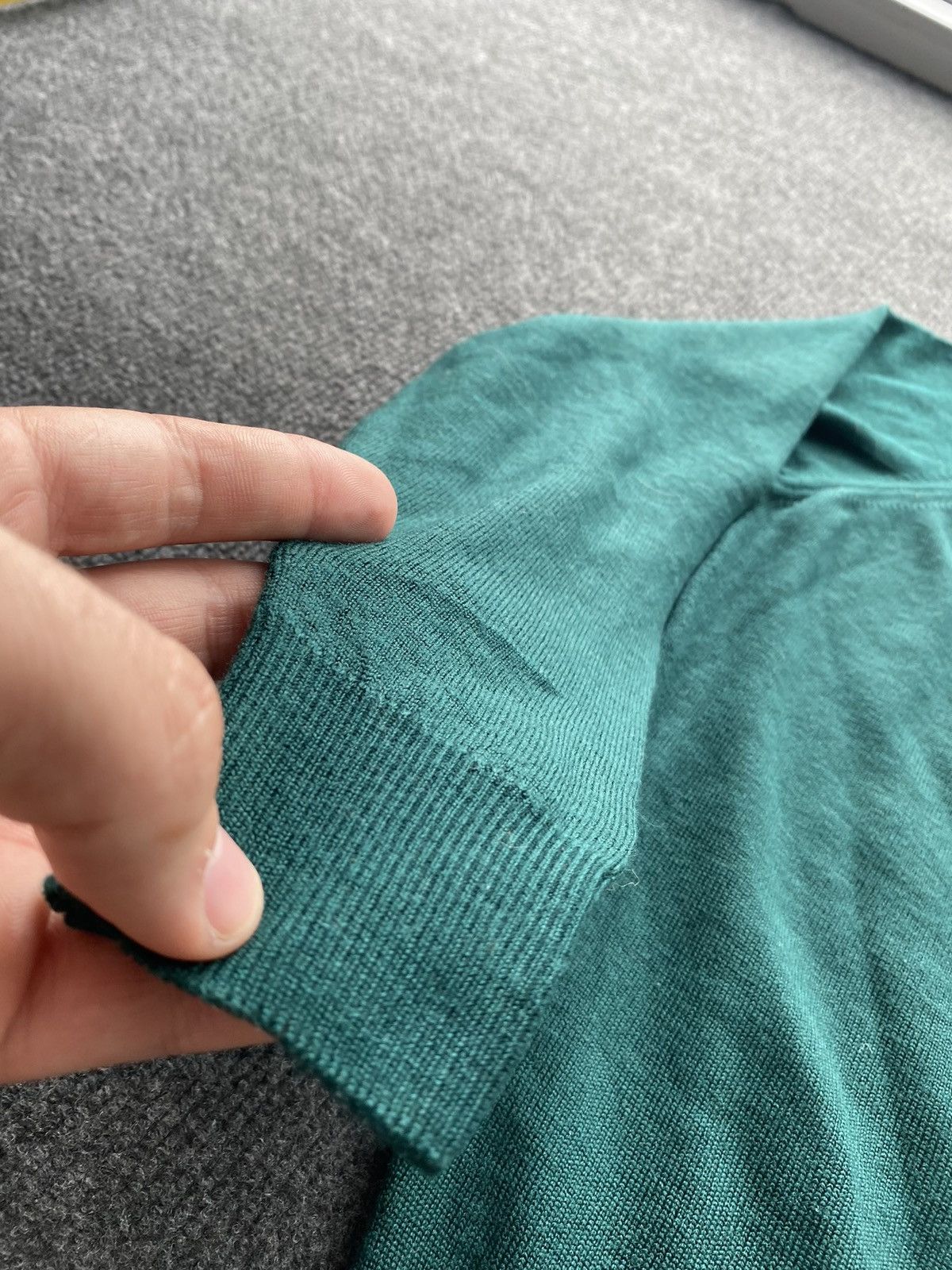 Other 🔥Scotland Pitlochry pure new wool green v neck mens pullover Size US S / EU 44-46 / 1 - 9 Thumbnail