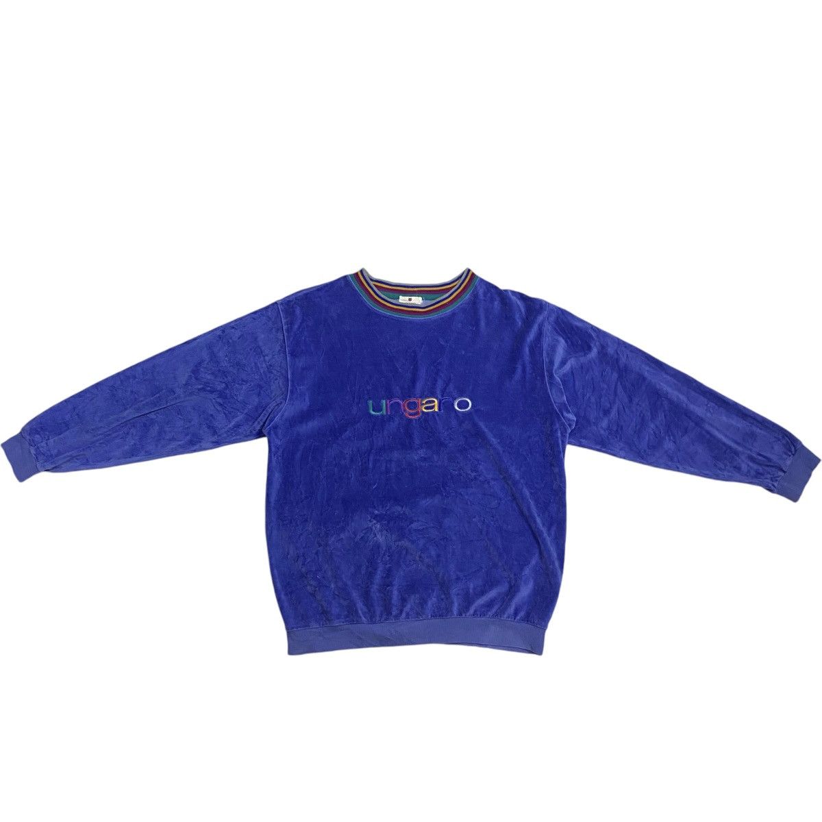 Emanuel Ungaro × Vintage RARe 90s Emanuel Unggaro Paris velvet spellout Size US L / EU 52-54 / 3 - 5 Thumbnail